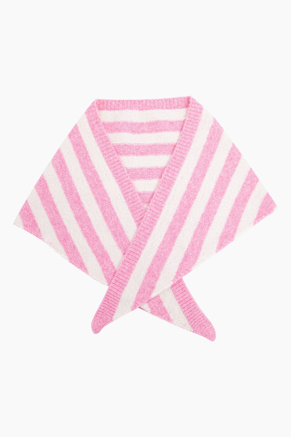Striped-Triangle-Heavyweight-Scarf-in-Light-Pink/Cream-
