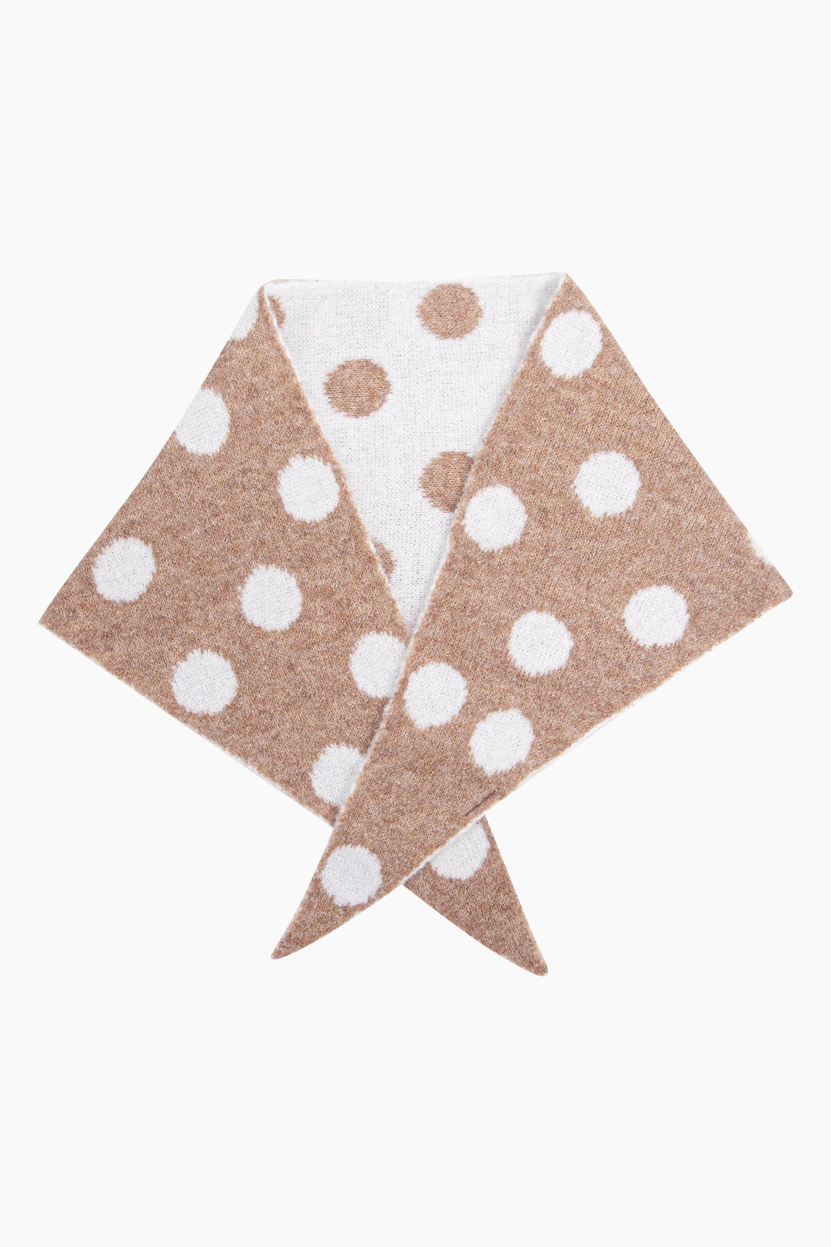 Spotted-Triangle-Heavyweight-Scarf-in-Beige/Cream