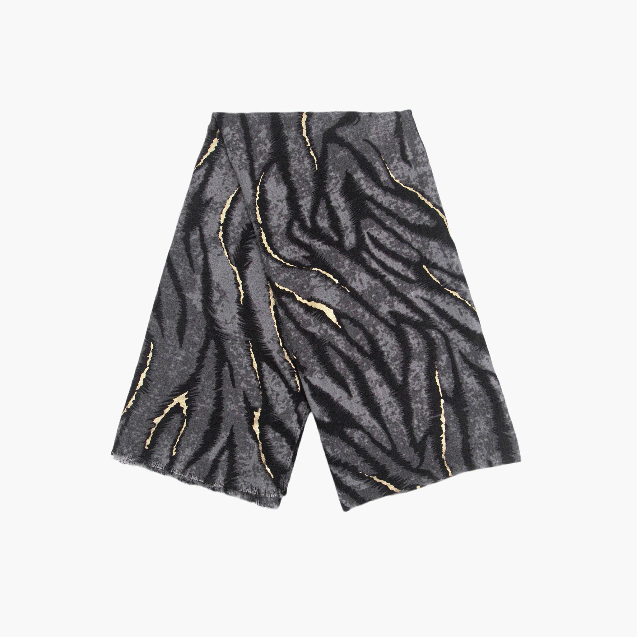 annika-grey-tiger-stripe-lightweight-scarf-folded