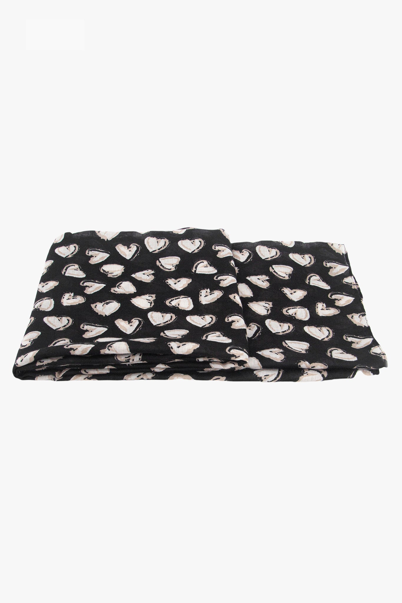 kara-black-white-hearts-lightweight-scarf-folded-thin