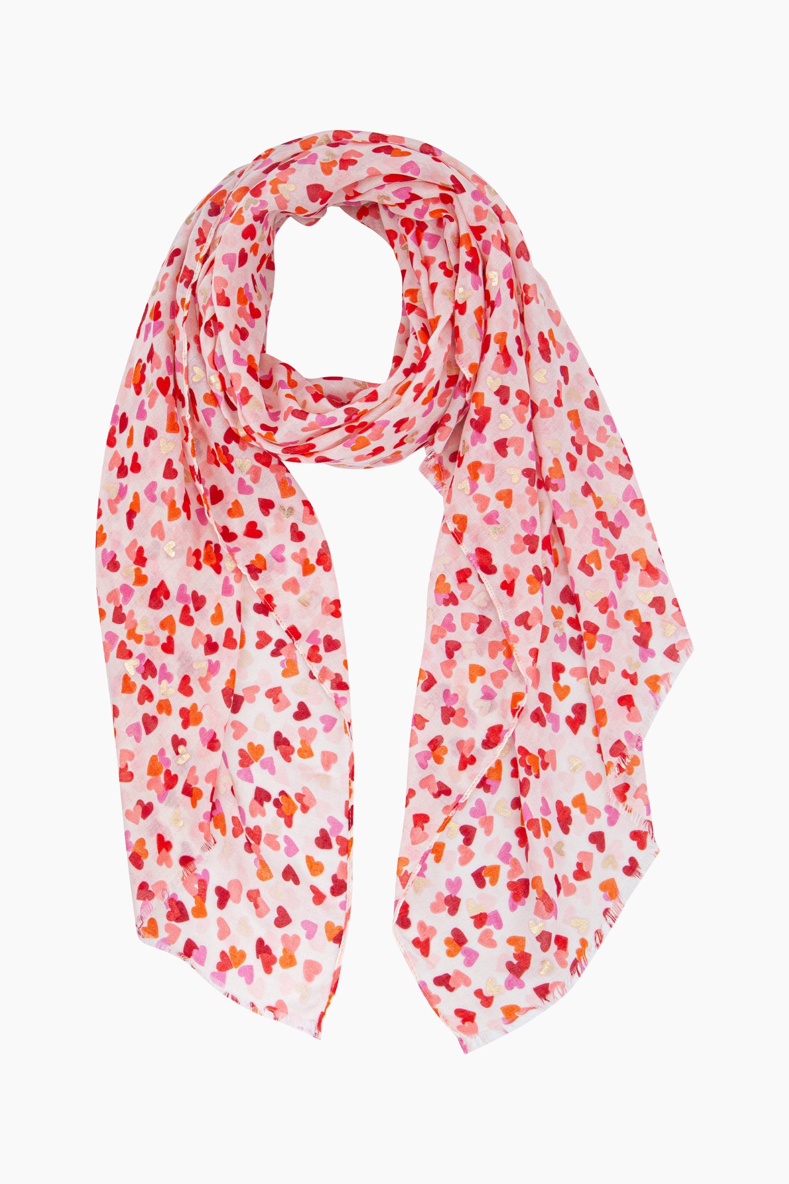 Heart-Print-Lightweight-Scarf-in-Red-Front