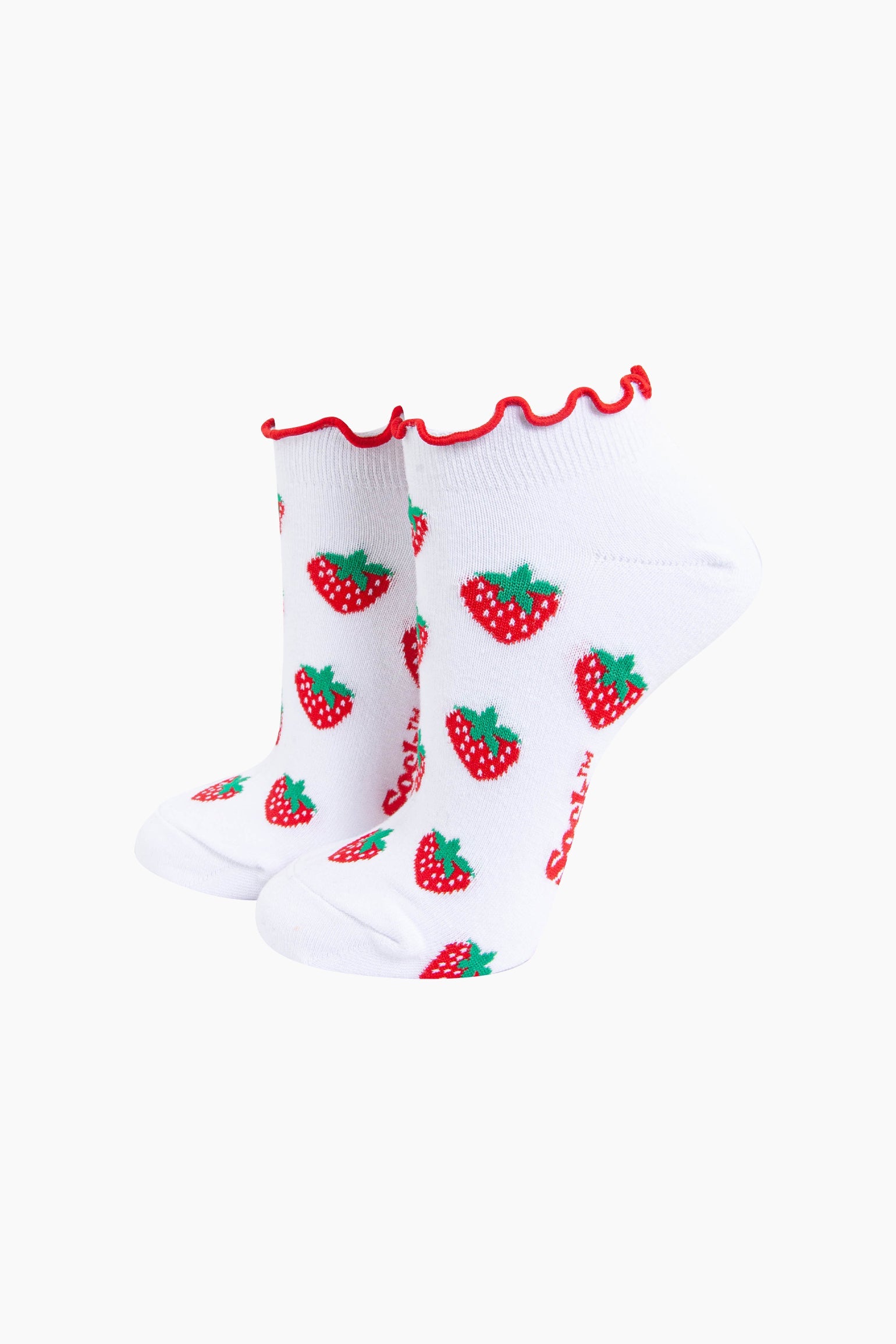 Strawberry-Frilled-Cuff-Combed-Cotton-Trainer-Socks-in-White-Mannequin