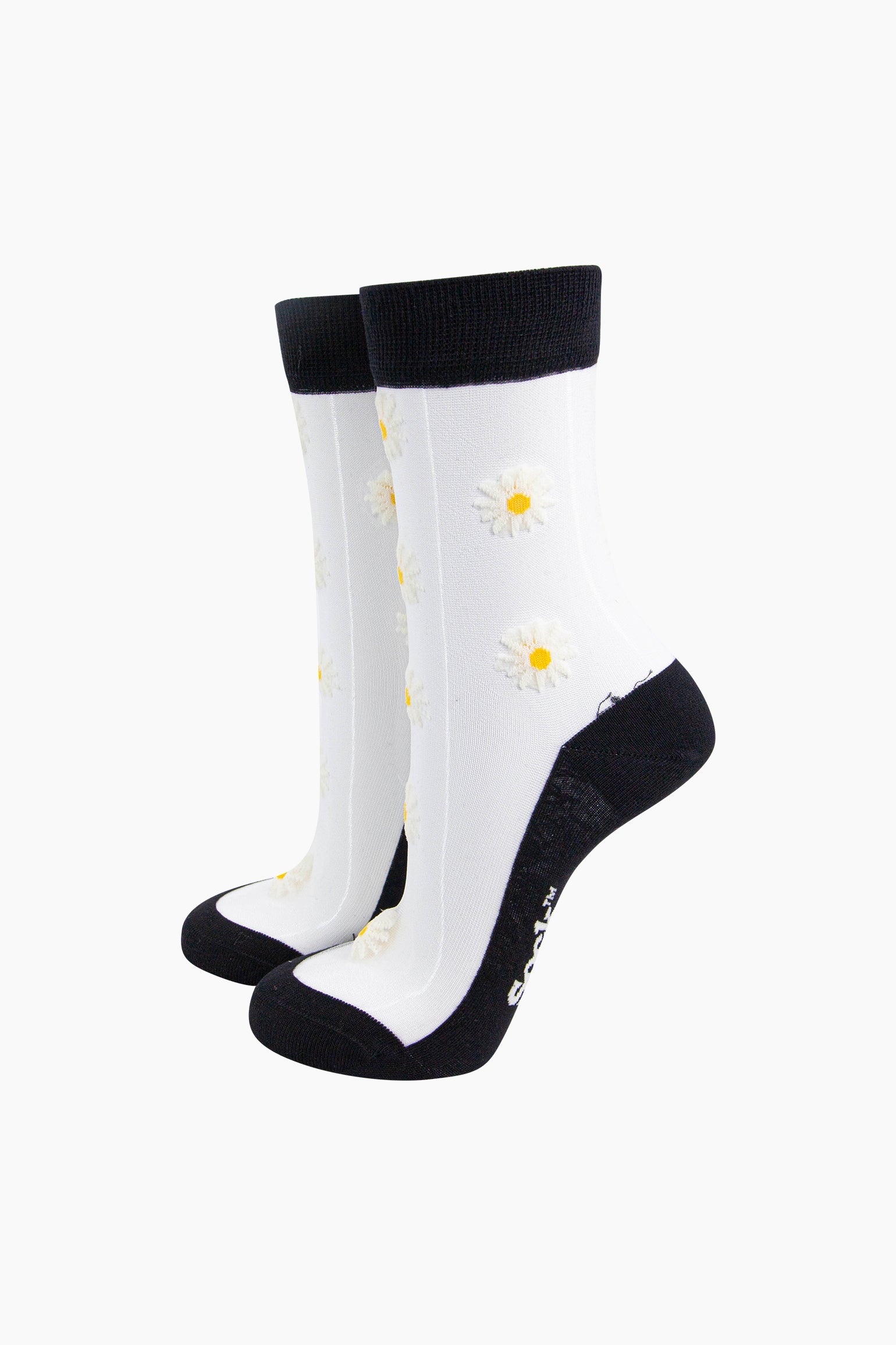 Dainty-Daisy-Combed-Cotton-Sheer-Pop-Socks-in-Black-Mannequin