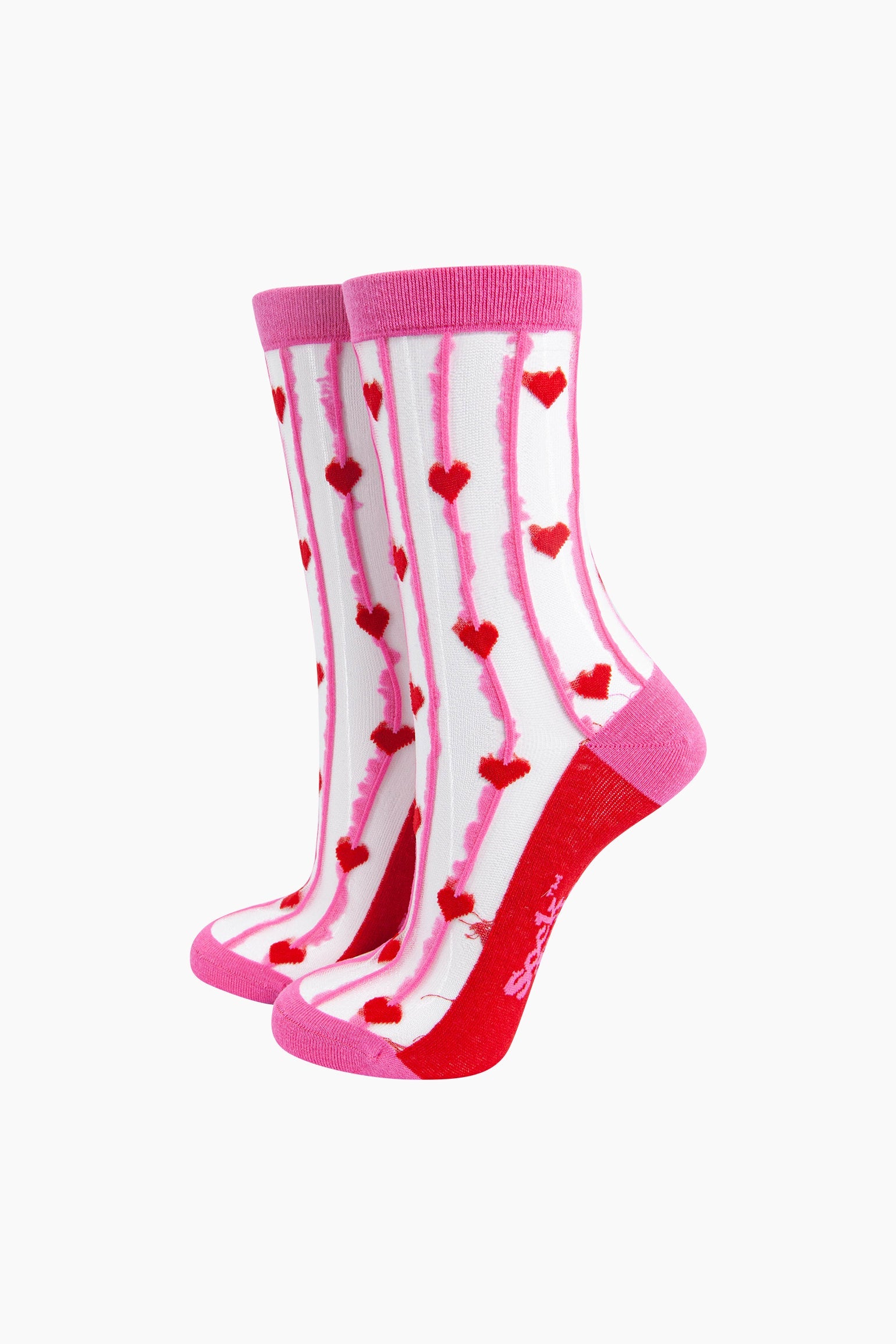 Hearts-Stripes-Combed-Cotton-Sheer-Pop-Socks-in-Pink/Red-Mannequin