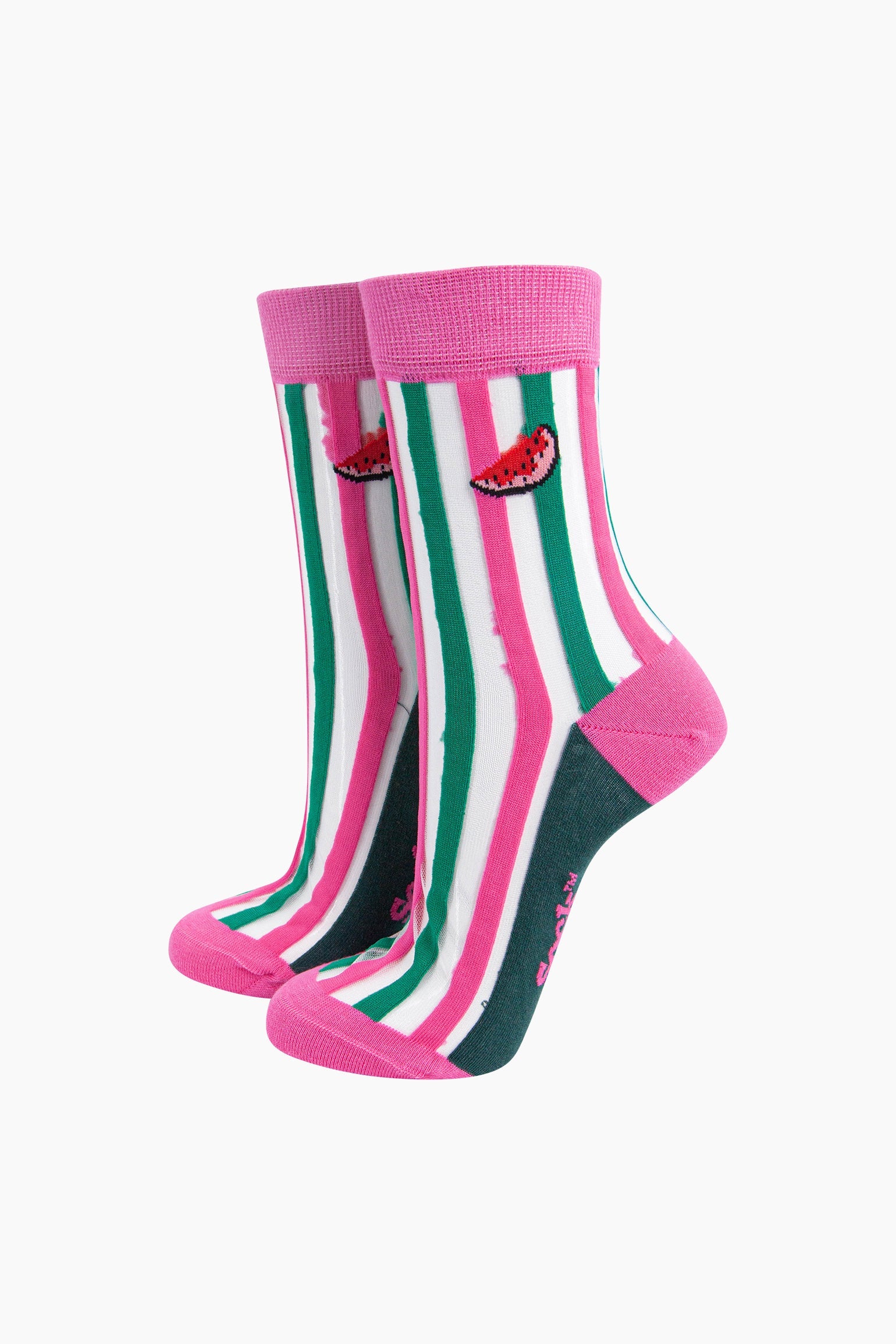 Watermelon-Stripes-Combed-Cotton-Sheer-Pop-Socks-in-Pink-Mannequin