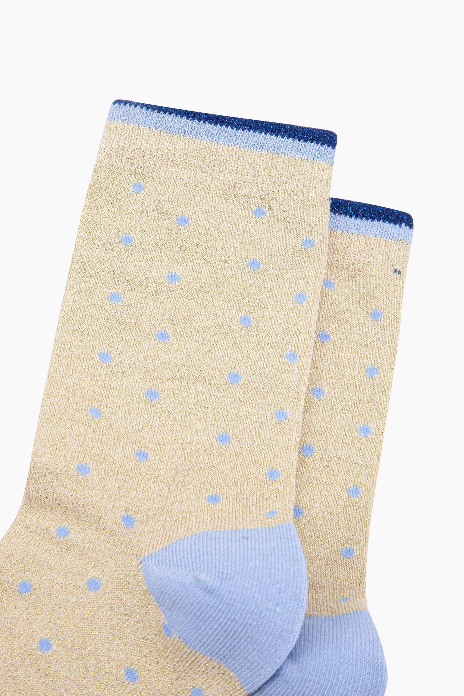 Small-Spots-Combed-Cotton-Glitter-Socks-in-Cream-close-up