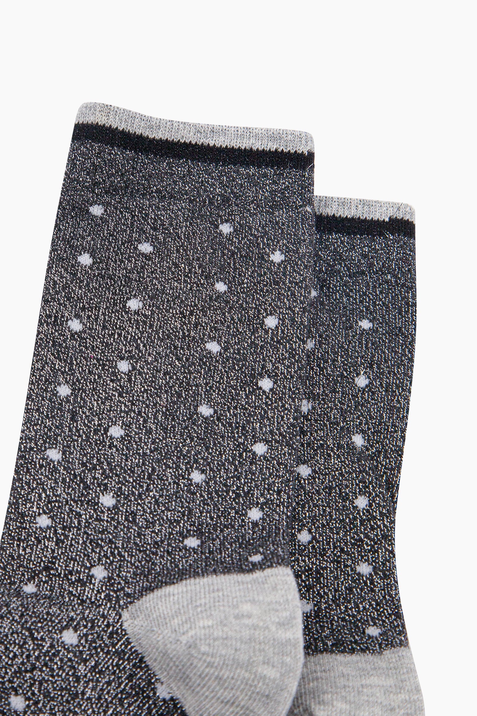 Small-Spots-Combed-Cotton-Glitter-Socks-in-Dark-Grey-close-up