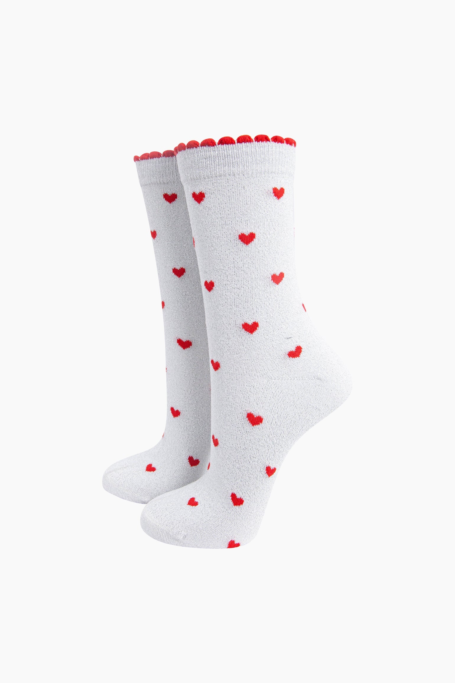 Love-Hearts-Combed-Cotton-Glitter-Socks-in-White-Red-mannequin