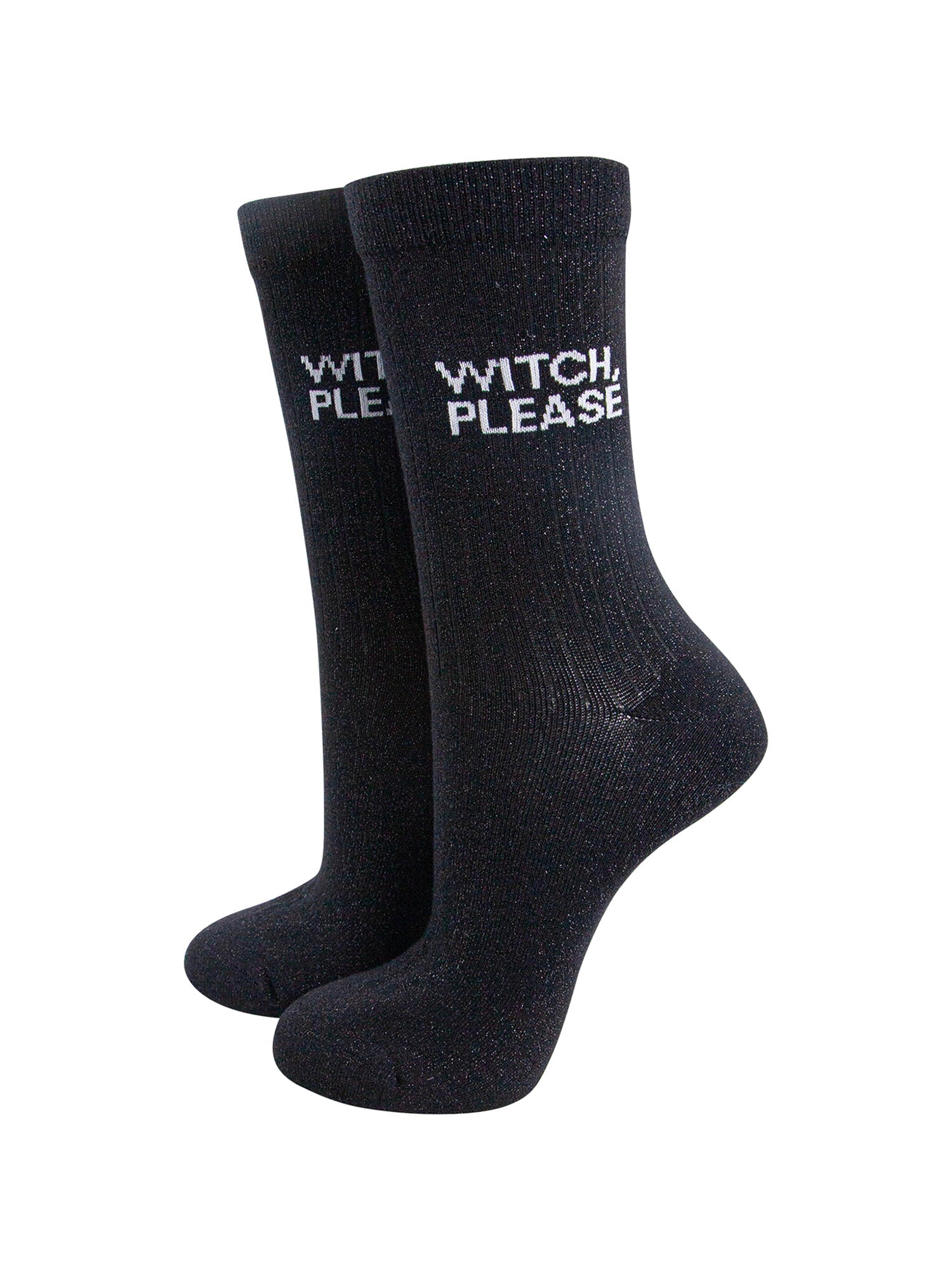 Witch-Please-Combed-Cotton-Glitter-Socks-in-Black-Mannequin