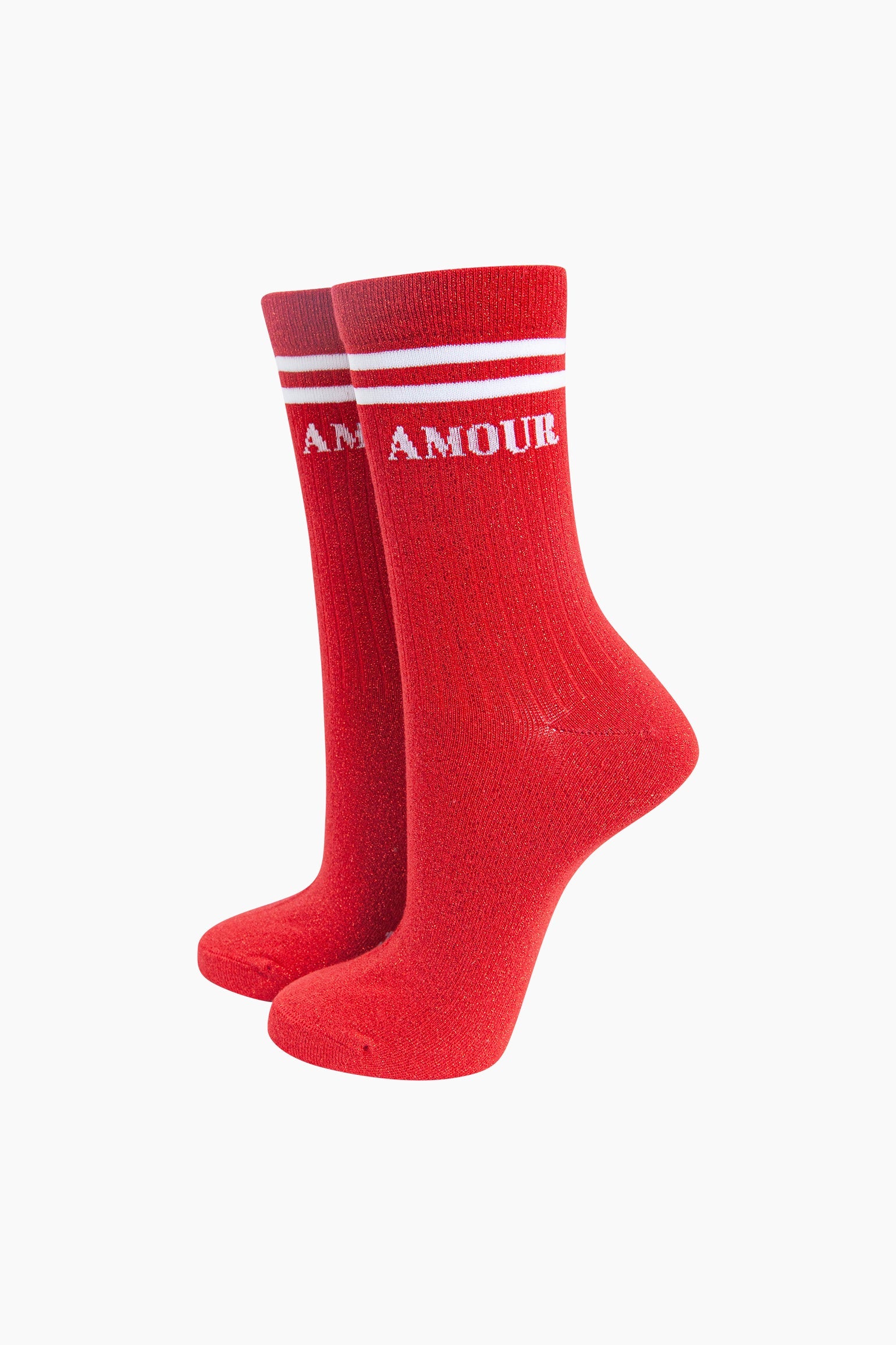 Amour-Combed-Cotton-Glitter-Socks-in-Red-mannequin