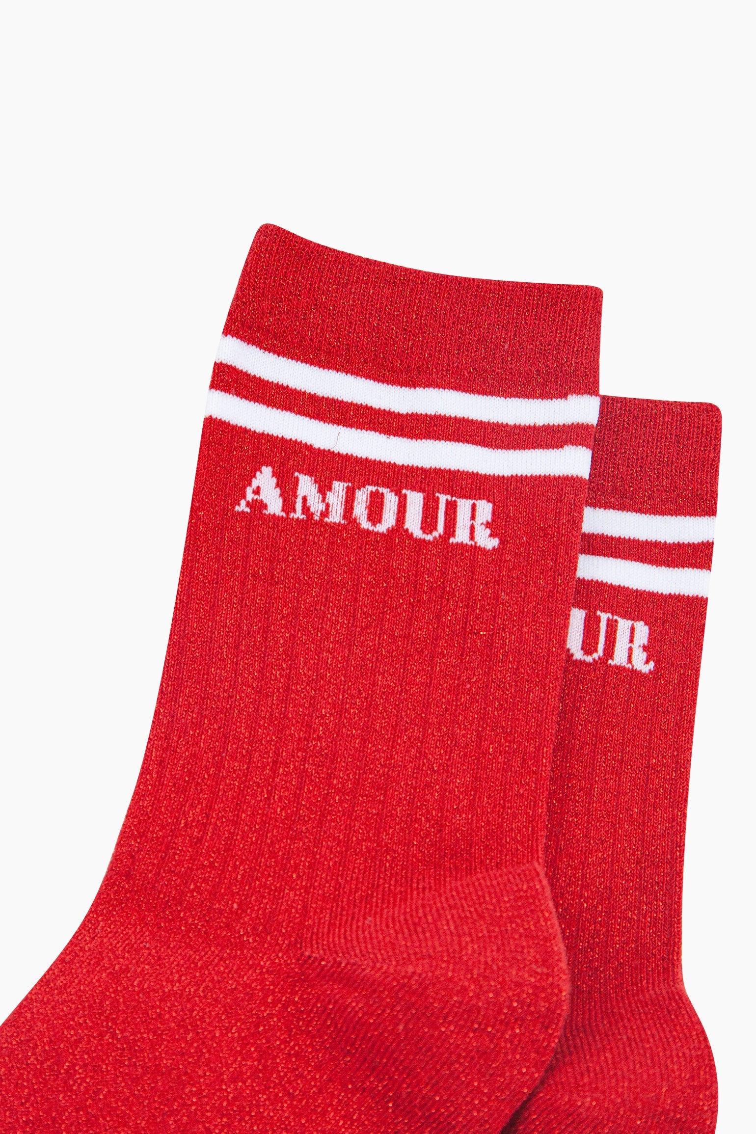 Amour-Combed-Cotton-Glitter-Socks-in-Red-mannequin-close-up