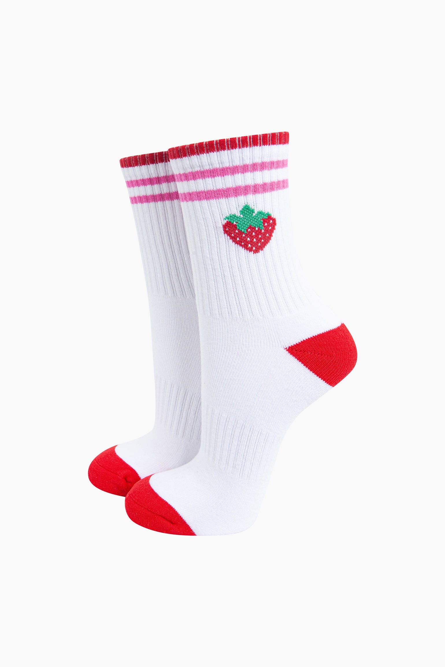 Strawberry-Combed-Cotton-Sports-Socks-in-White-Mannequin
