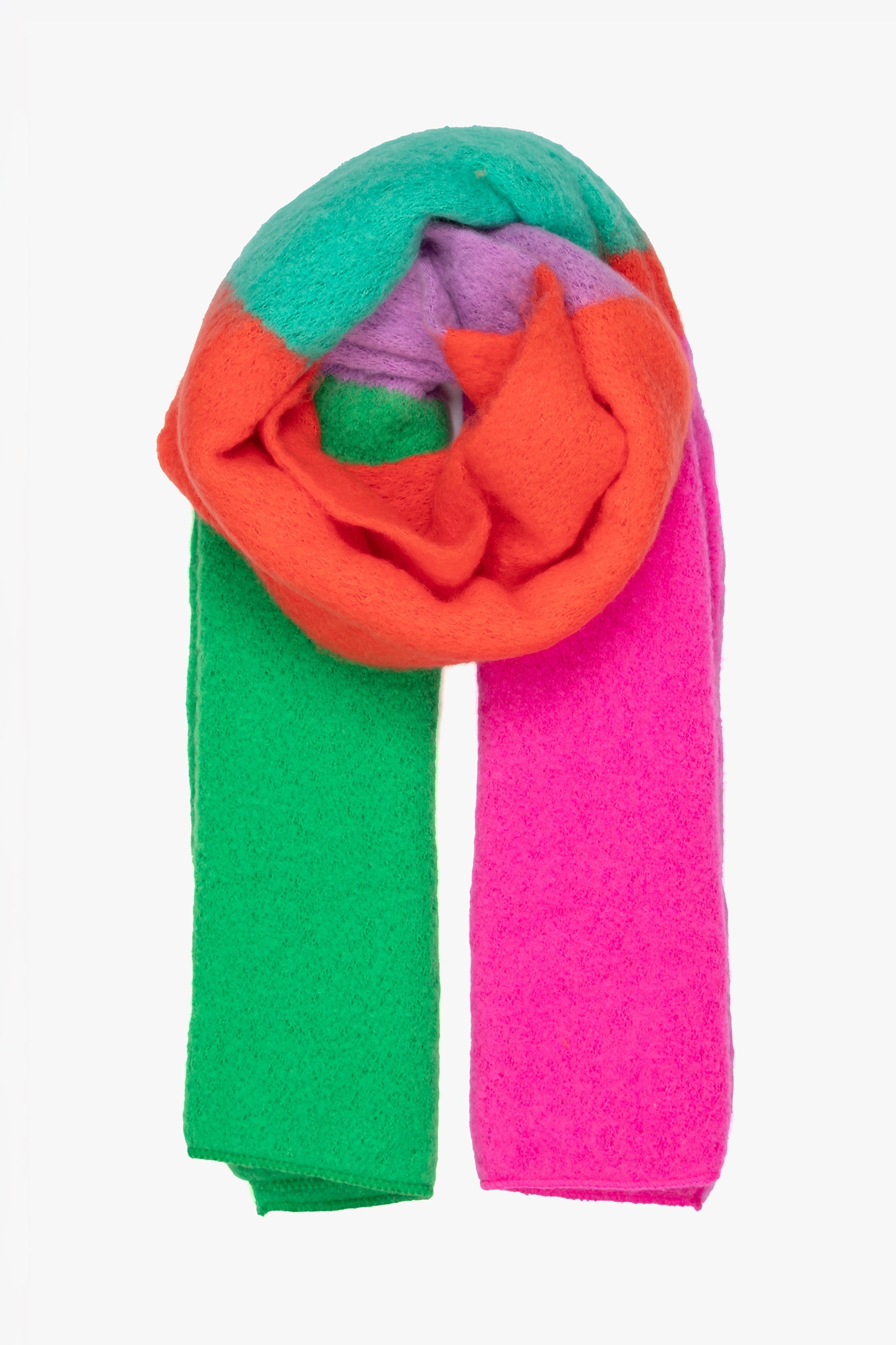 nellie-heavyweight-scarf-orange-green-colour-block-bright-colourful