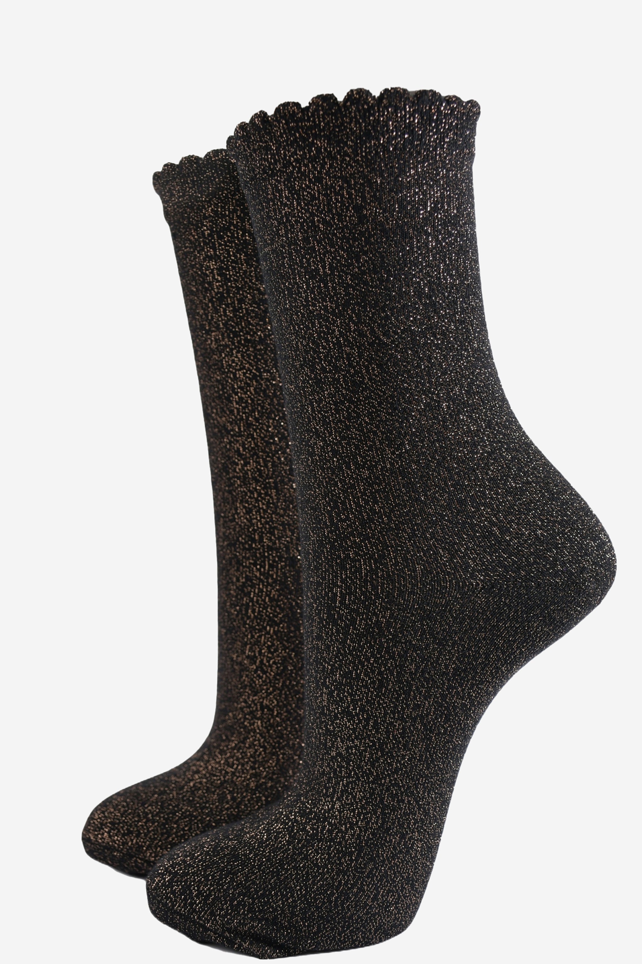 Plain-Combed-Cotton-Glitter-Socks-in-Bronze-Mannequin