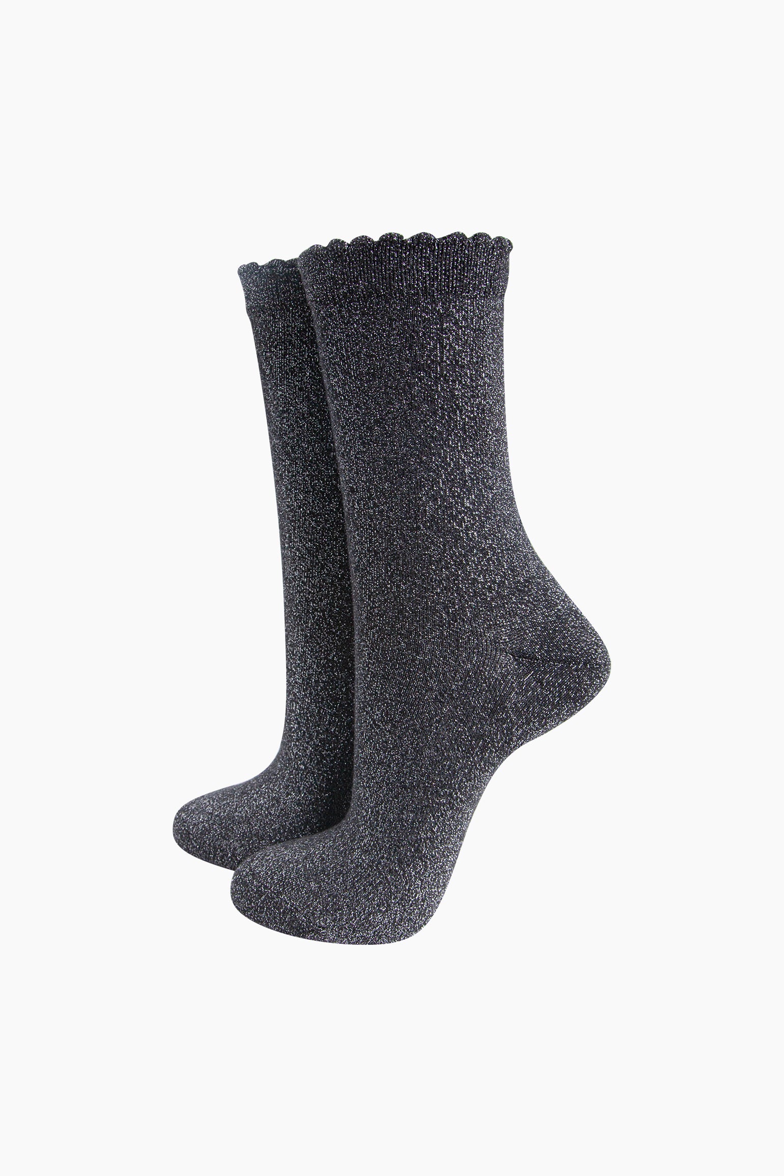 Plain-Combed-Cotton-Glitter-Socks-in-Dark-Grey-Mannequin