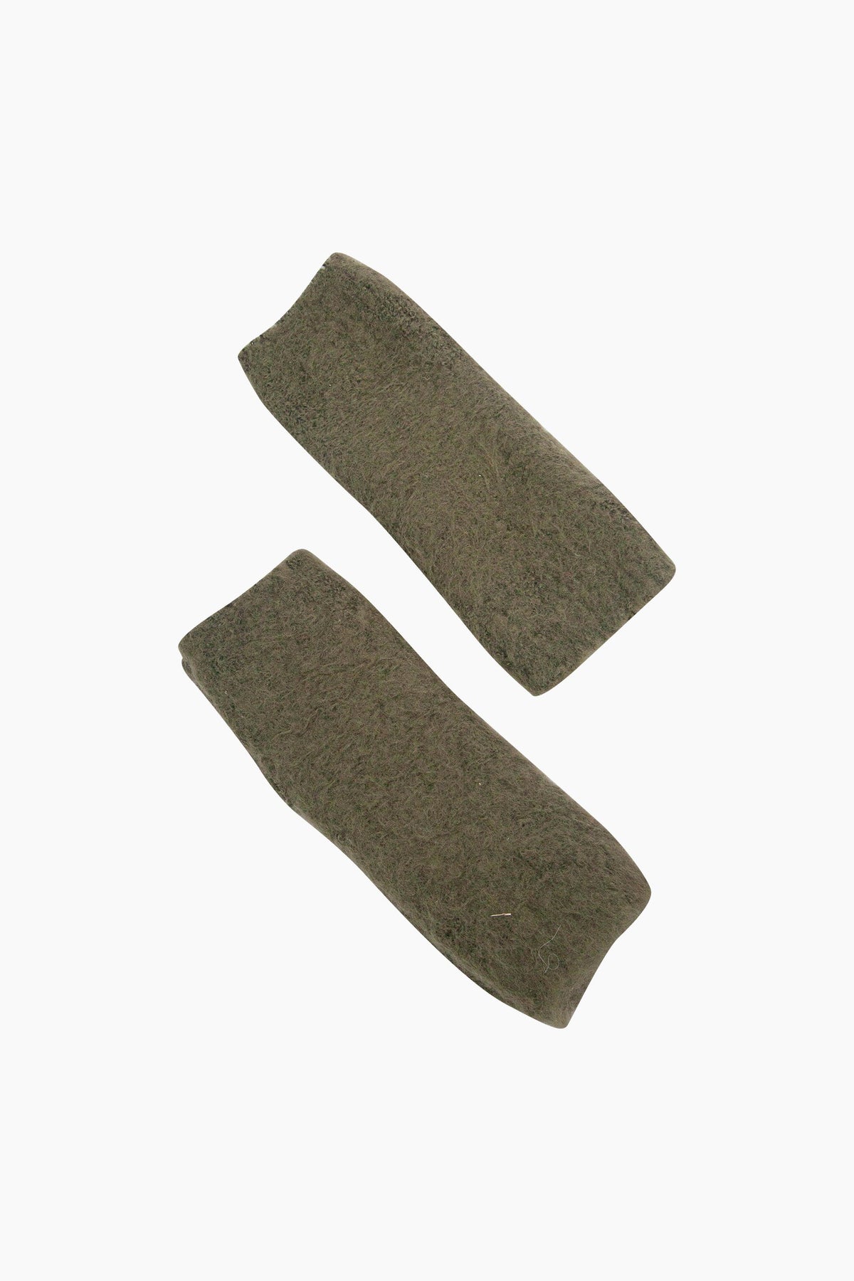 Textured-Knitted-Wrist-Warmers-in-Moss-Green
