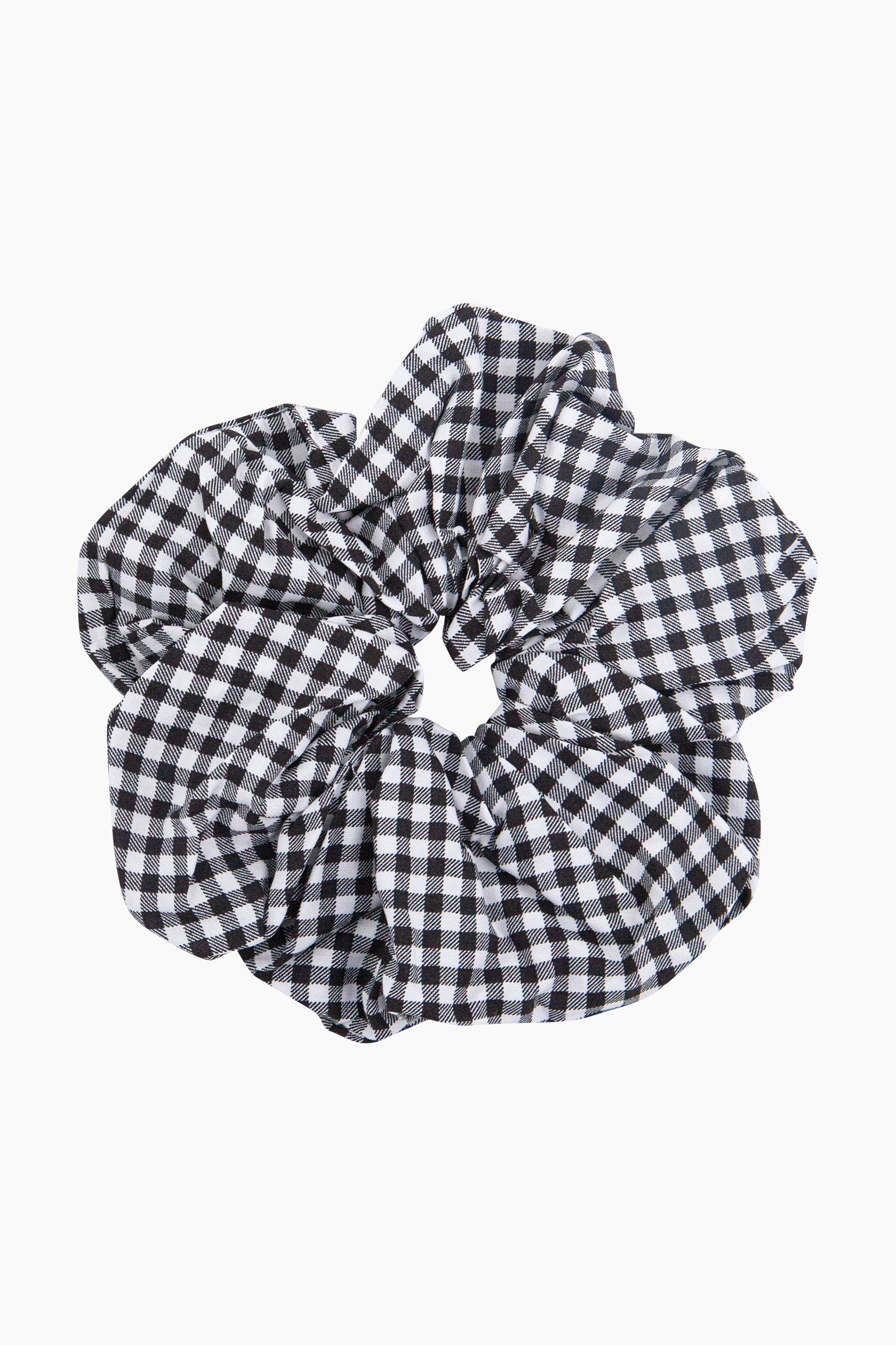 Large-Gingham-Scrunchie-in-Black-Front
