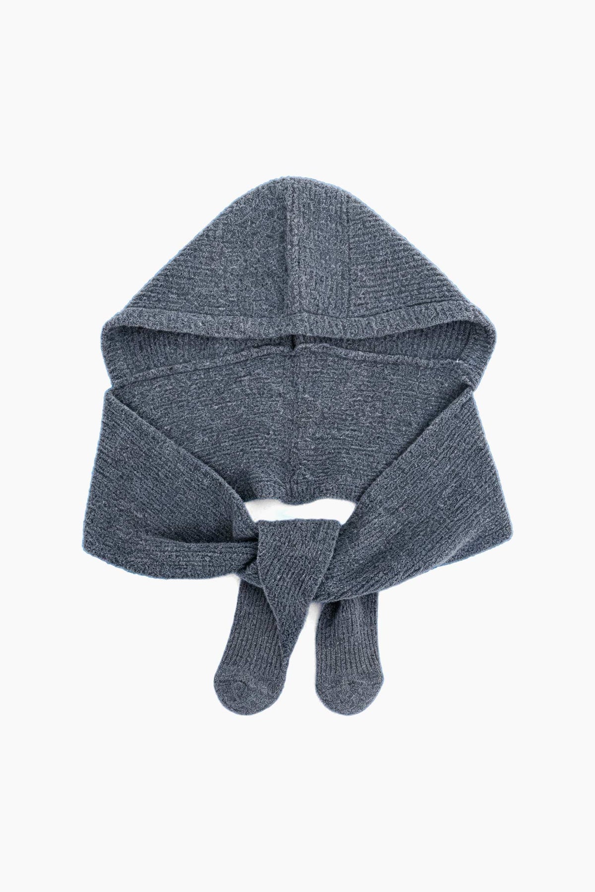 Plain-Triangle-Hooded-Scarf-in-Dark-Grey