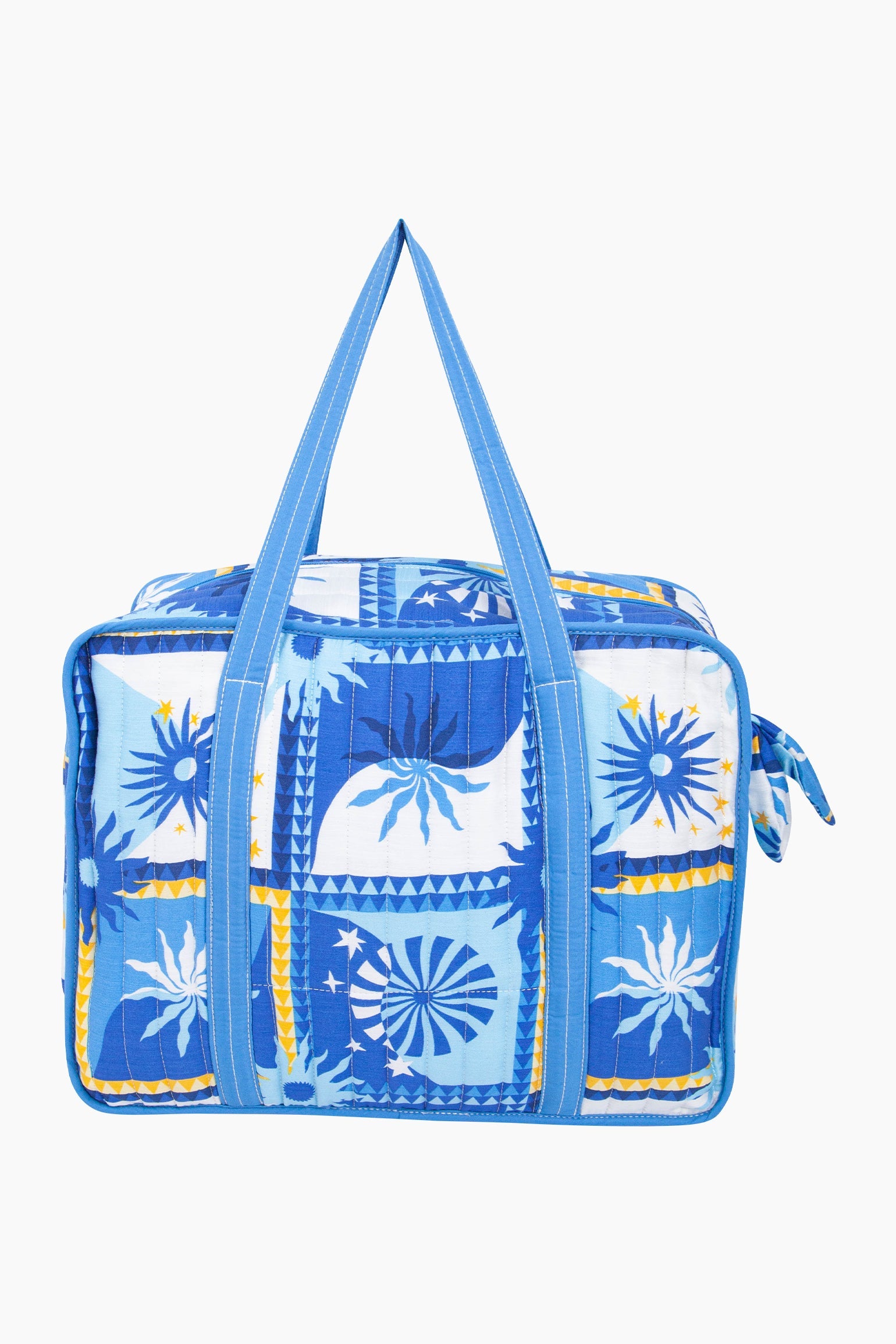 Tropical-Sun-Double-Handle-Tote-Bag-in-Blue-Front