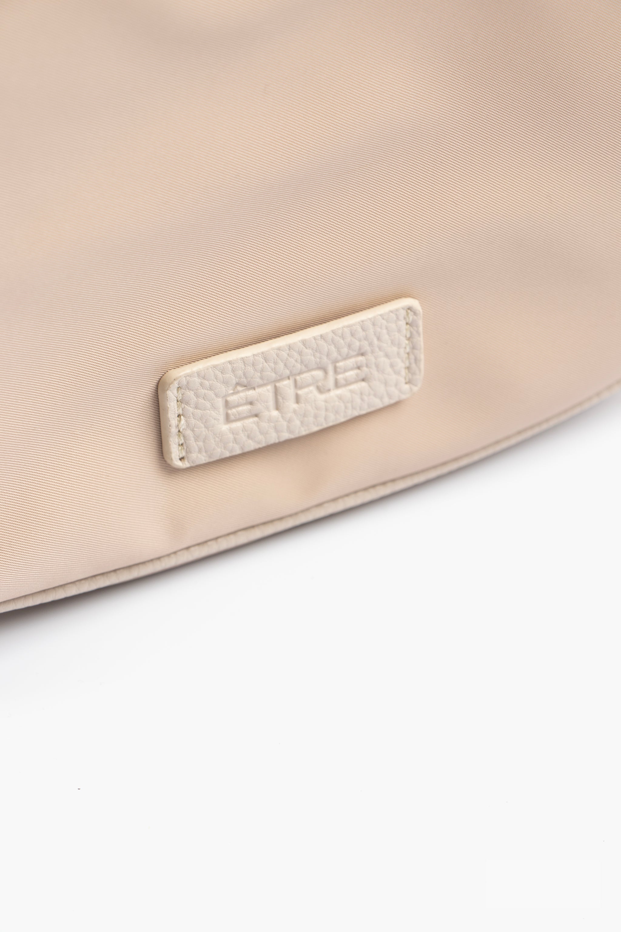 Quinn Half Moon Crossbody Bag - Cream, Nylon/PU