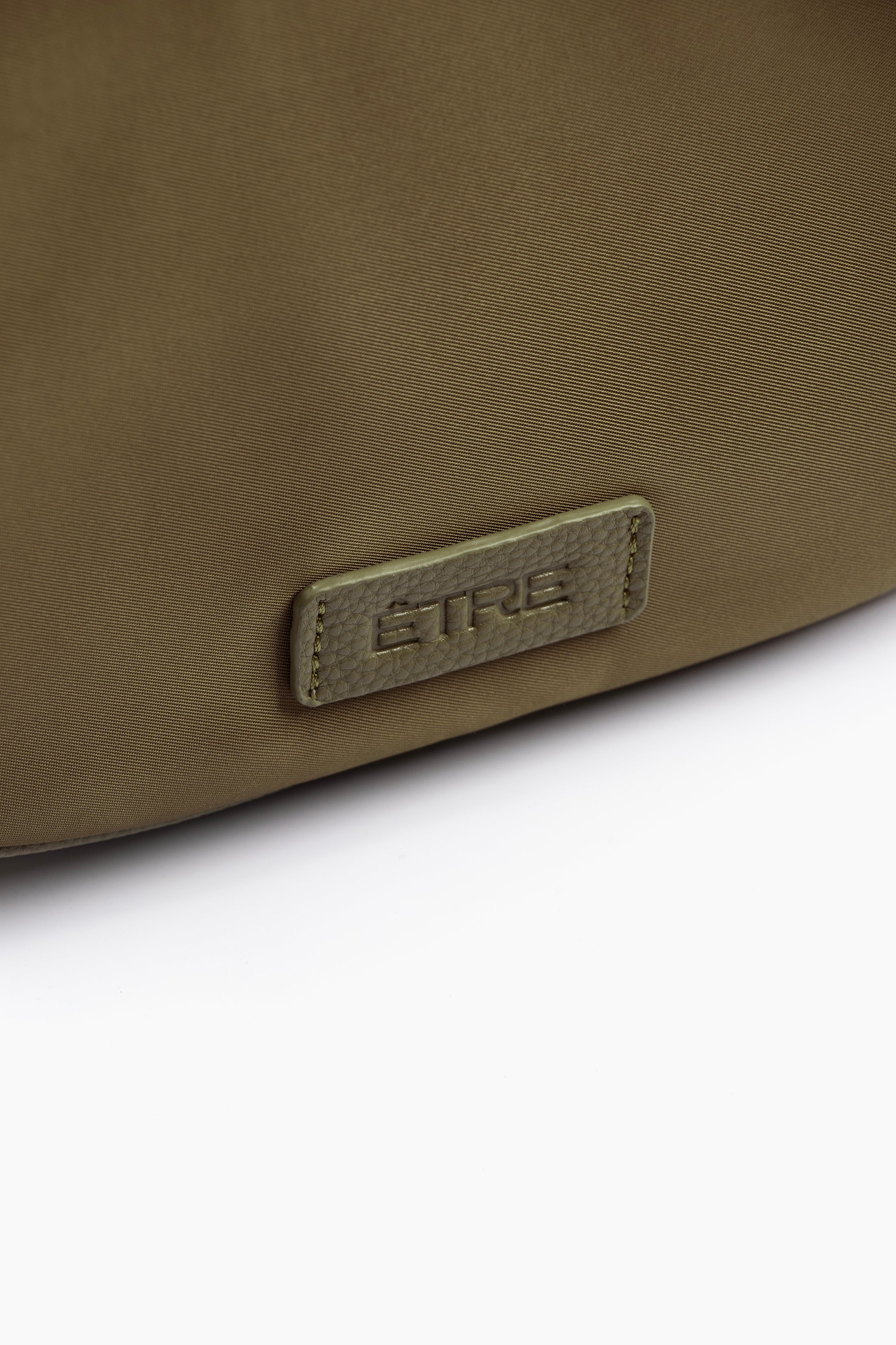 Quinn Half Moon Crossbody Bag - Khaki, Nylon/PU