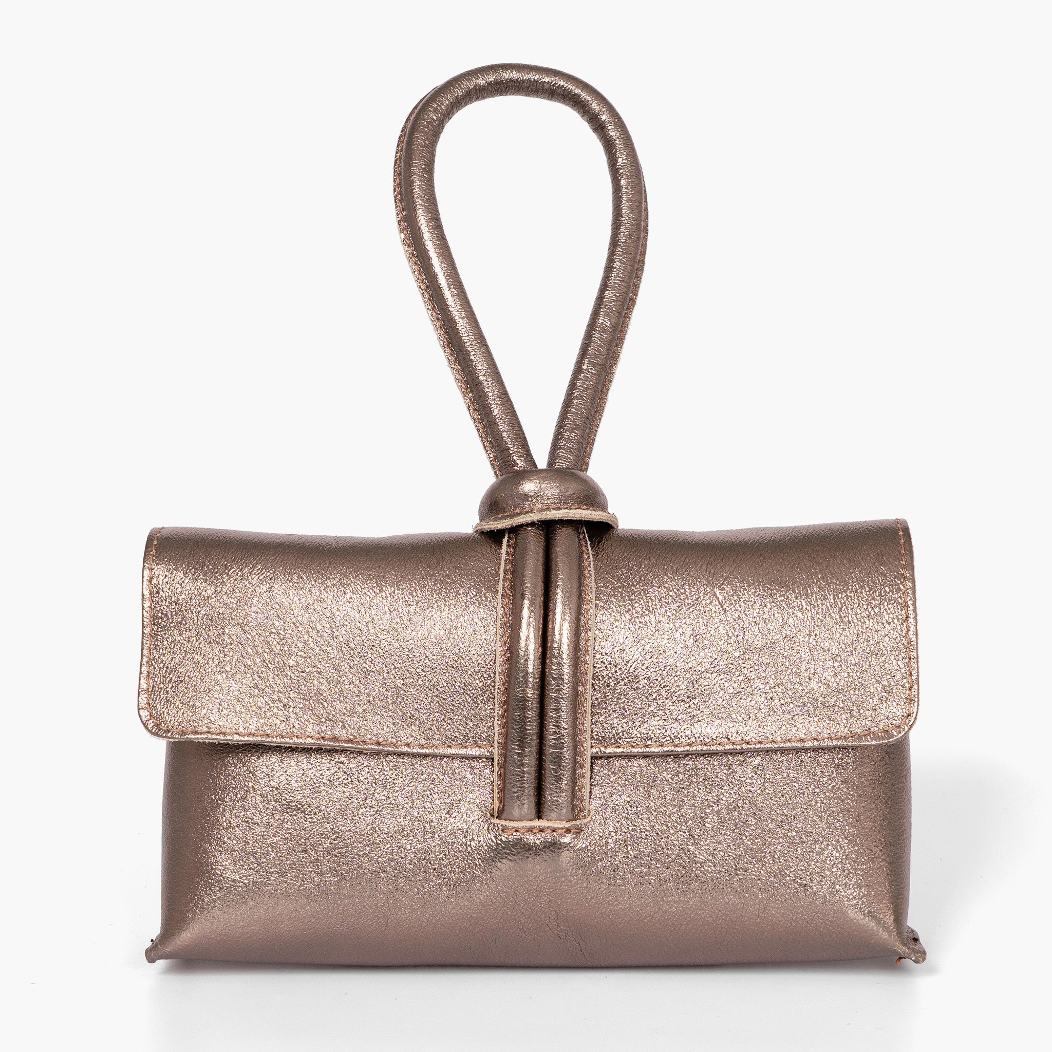 trixie-champagne-metallic-clutch-bag-front-view