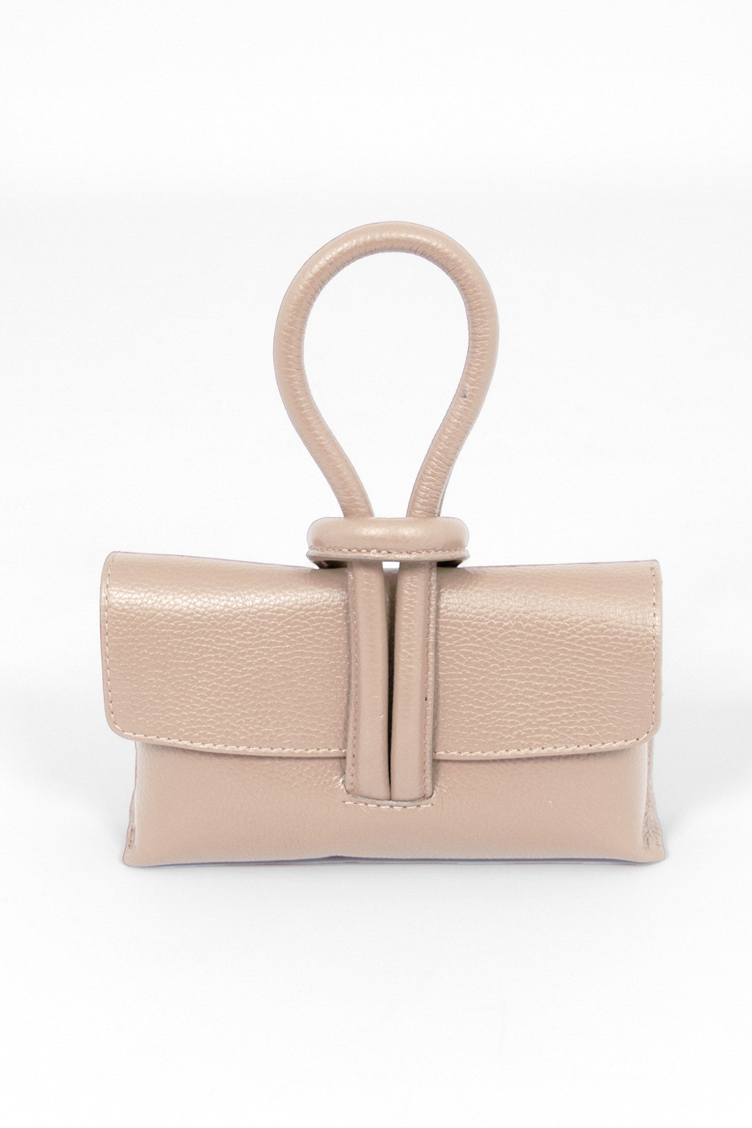 trixie-nude-pebbled-clutch-bag-front-view