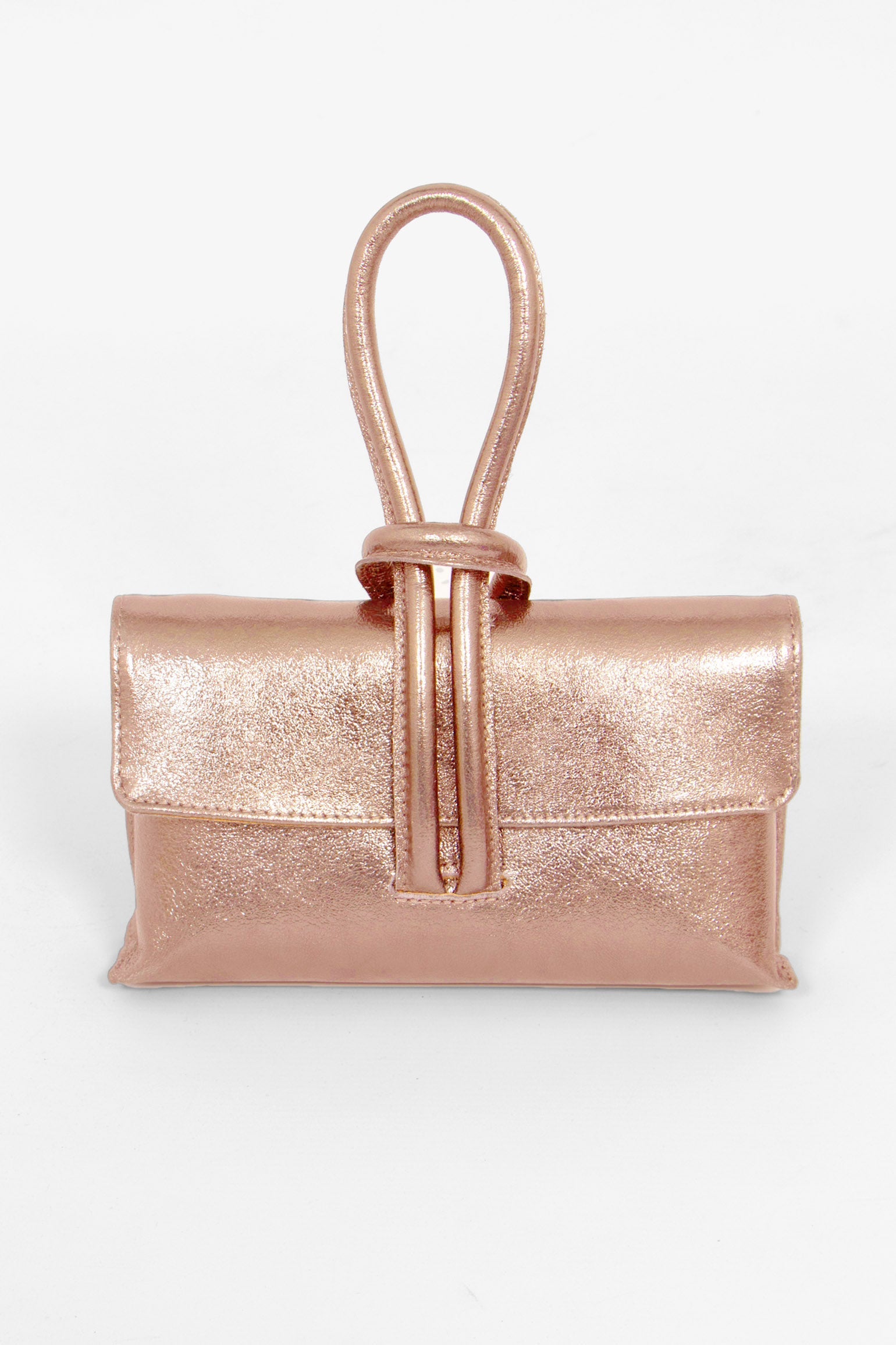 trixie-rose-gold-metallic-clutch-bag-front-view