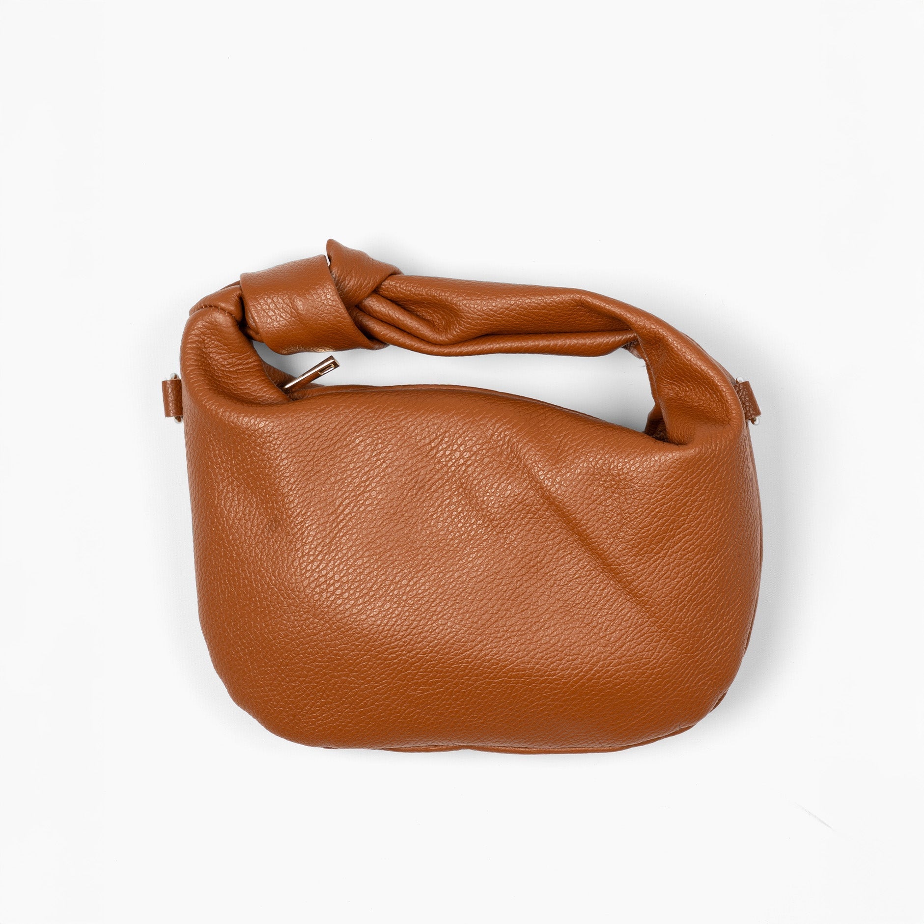 colby-tan-pebbled-italian-leather-small-hobo-bag-front-view