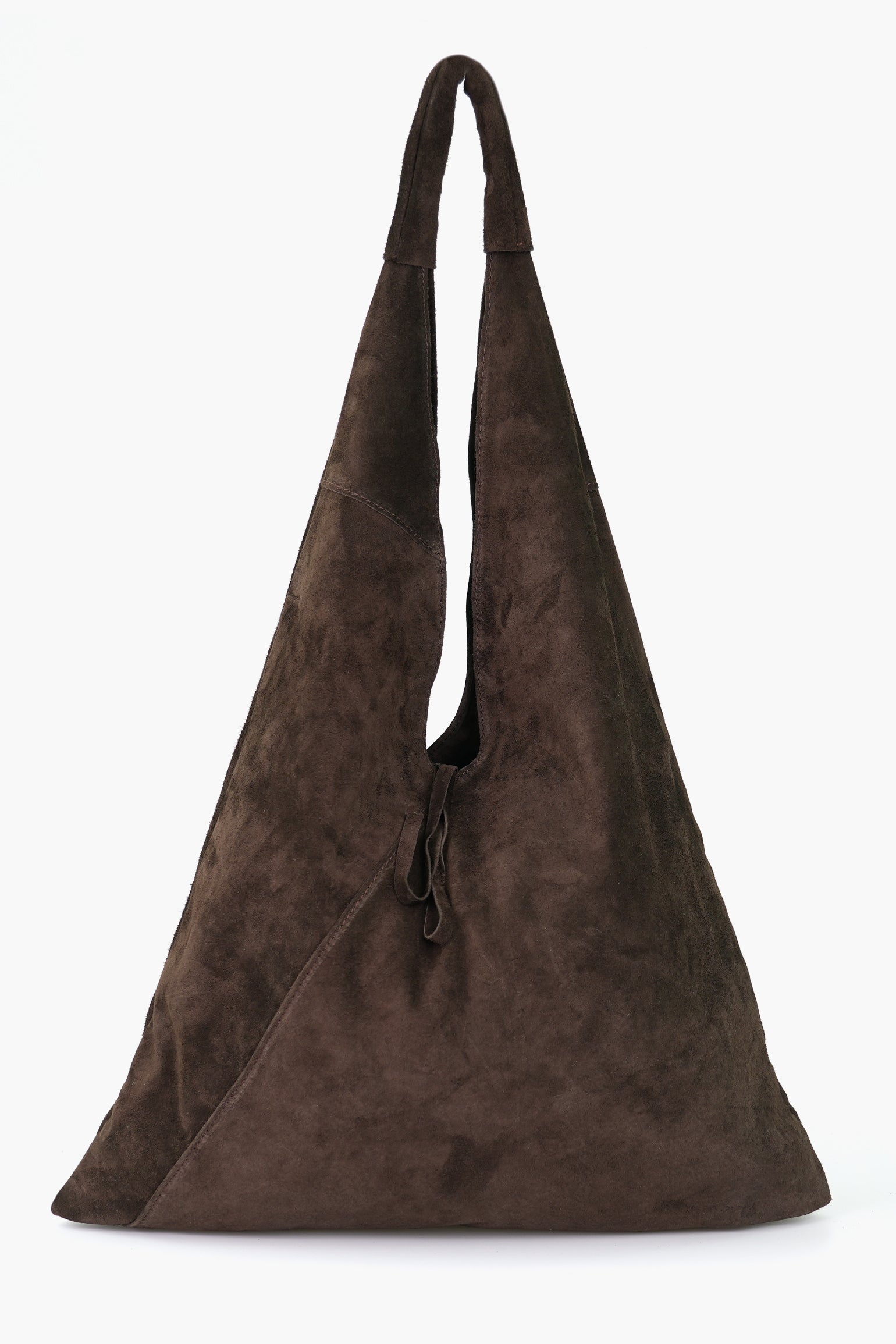 Nell-Italian-Suede-Leather-Shoulder-Bag-in-Brown-Front
