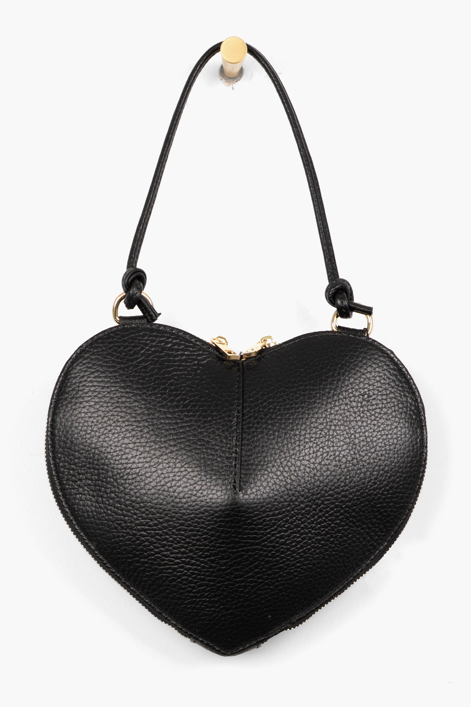 Heart-Crossbody-Bag-Pebbled-Italian-Leather-in-Black-Front