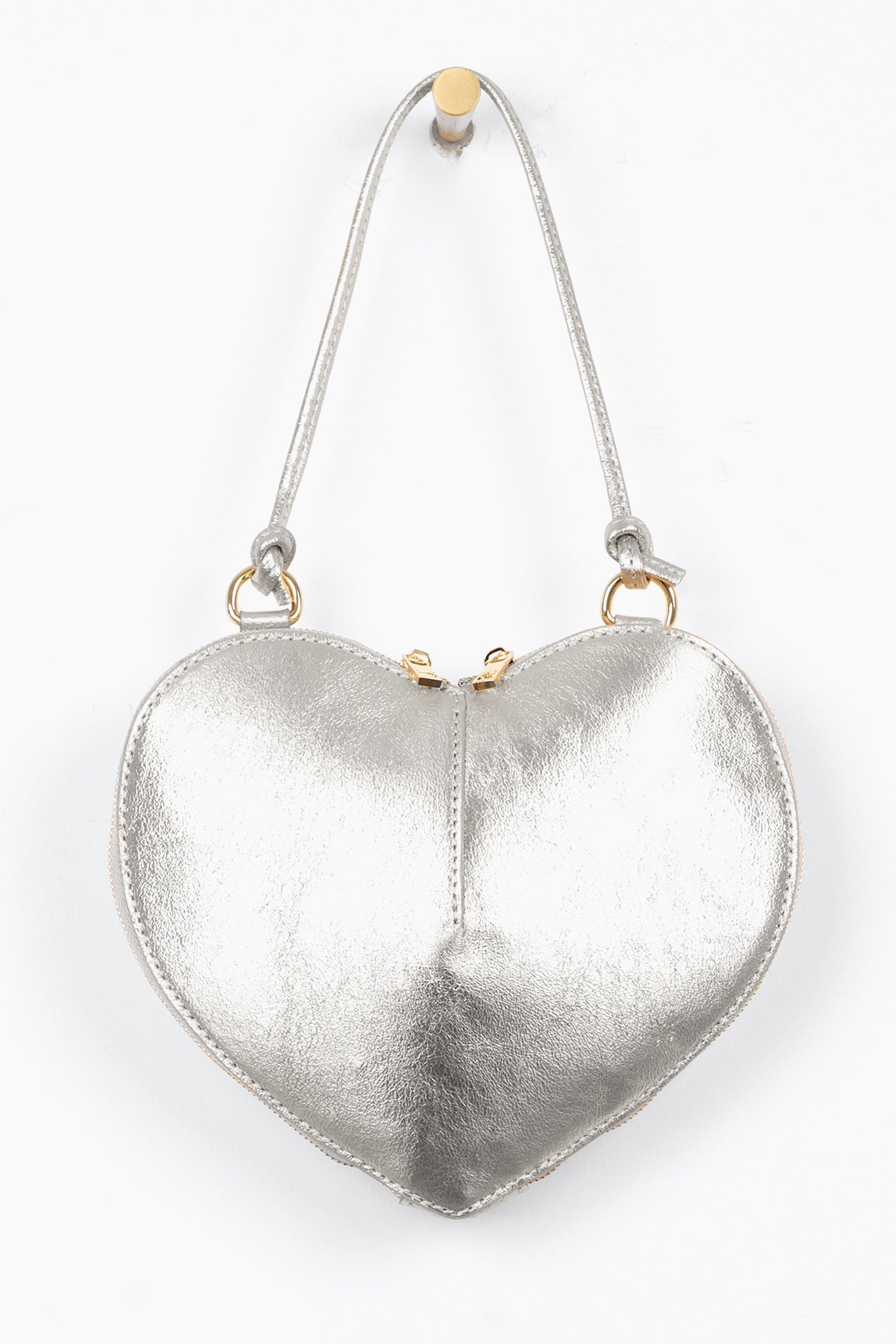 Heart-Crossbody-Bag-Metallic-Italian-Leather-in-Silver-Front