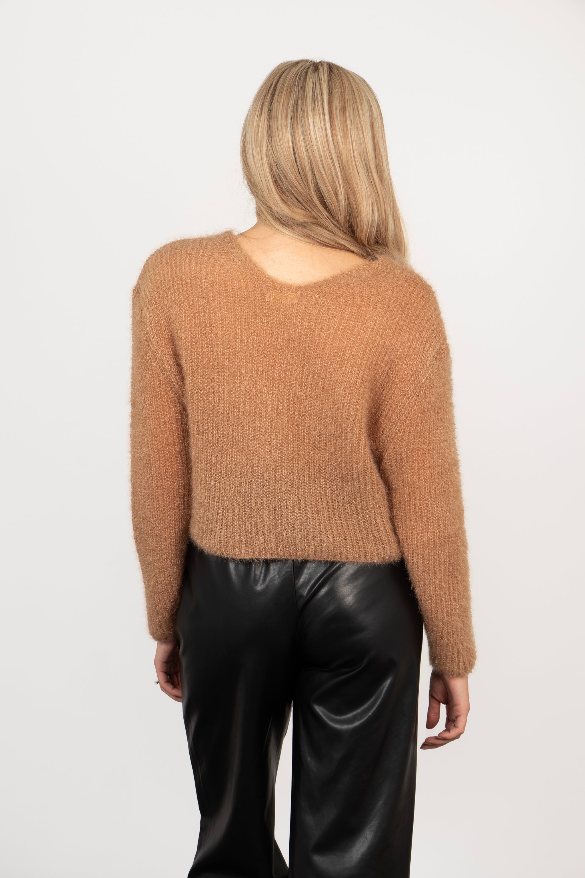 Effy Button Up Cardigan - Tan