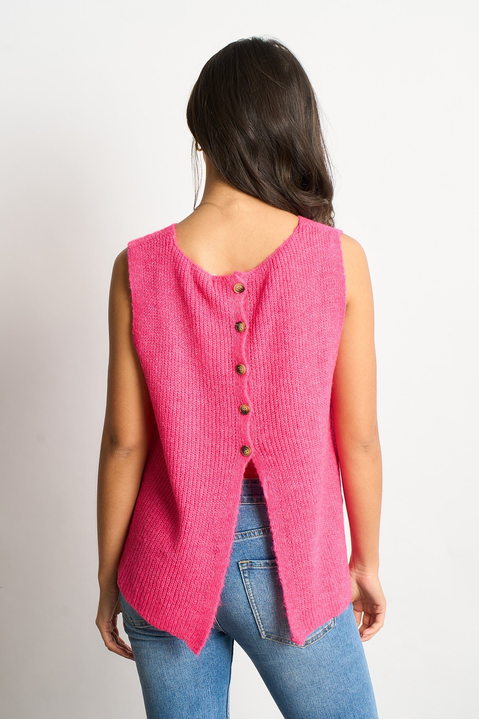 Button-Back-Italian-Wool-Blend-Tank-Top-in-Pink-Back-View