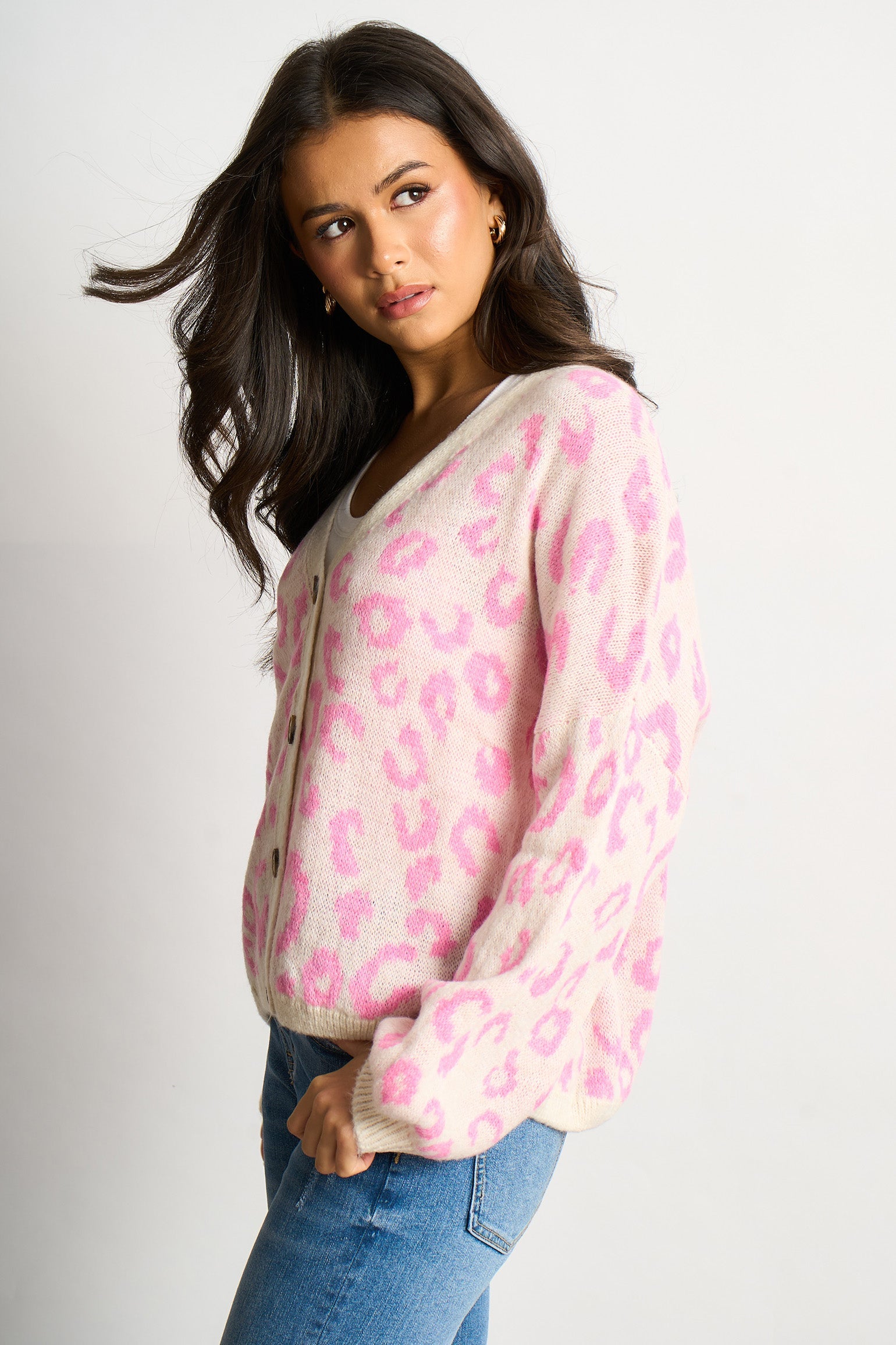 Leopard-Print-Italian-Wool-Blend-Cardigan-in-Cream-Pink-Side