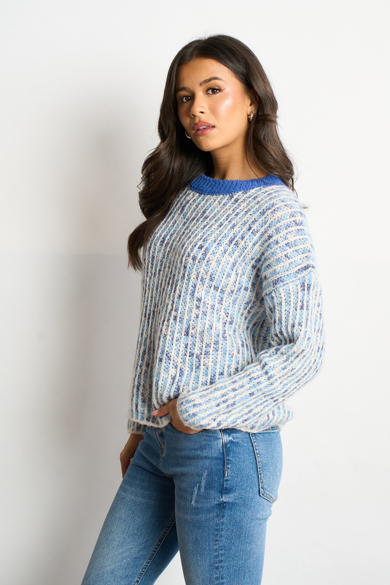 Speckled-Italian-Wool-Blend-Jumper-in-Blue-side