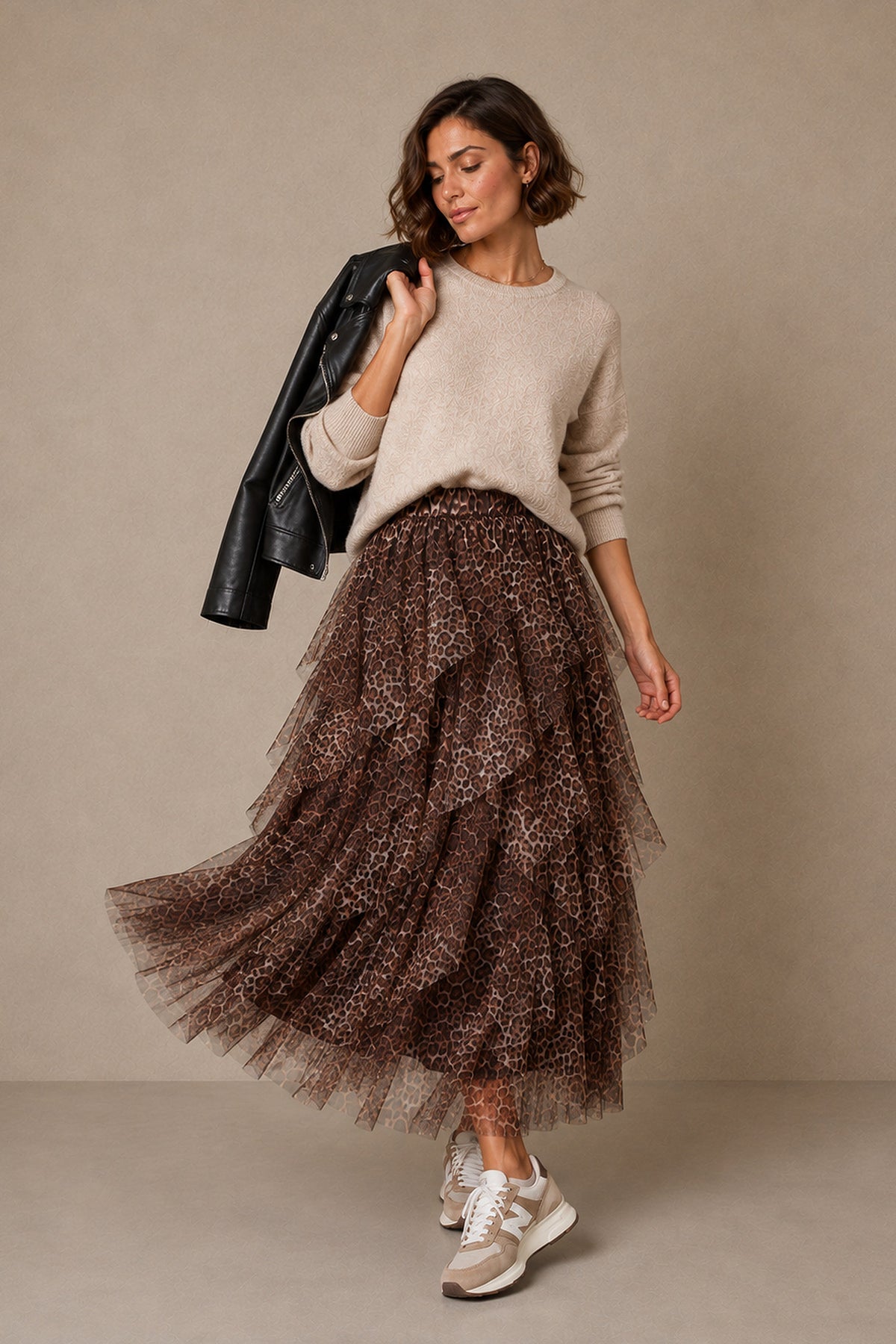 Leopard-Print-Layered-Tulle-Maxi-Skirt-in-Brown