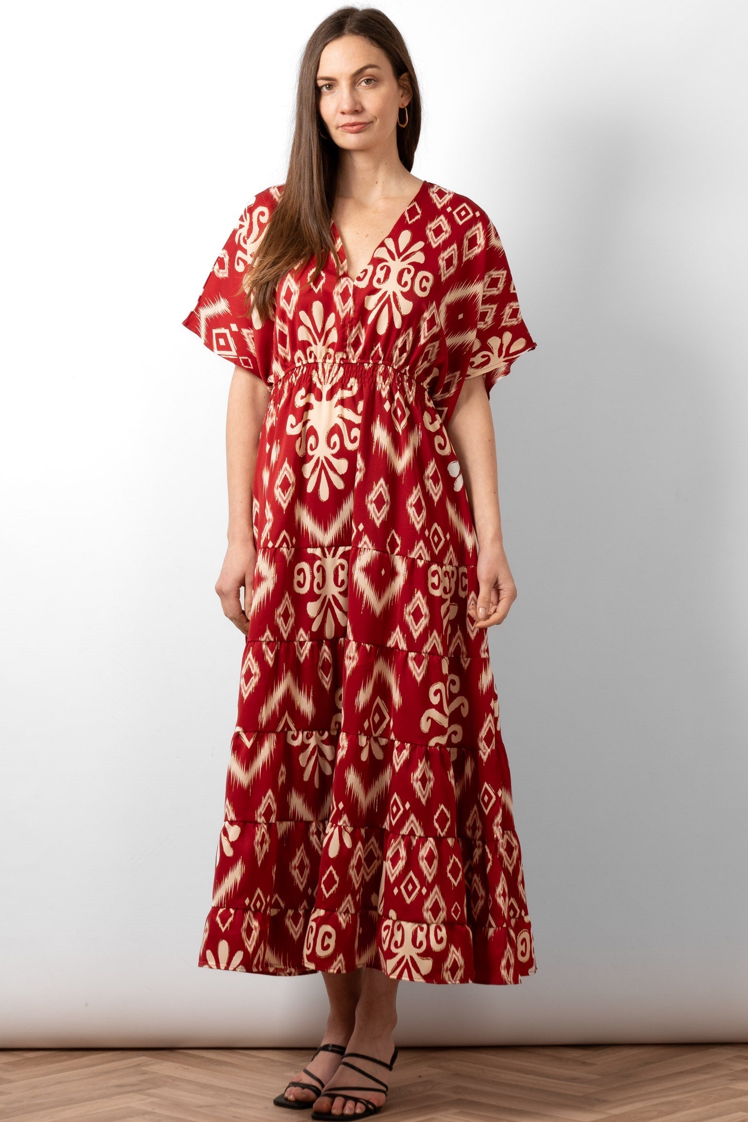 red aztec dress Buy Roman Red Petite Aztec Gathered Dress from Next USA