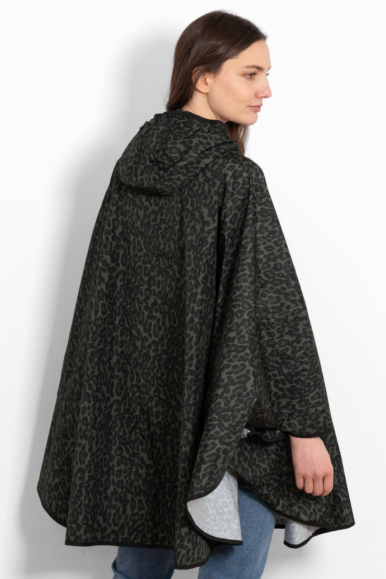 Aspen Rain Poncho - Khaki/Black, Leopard