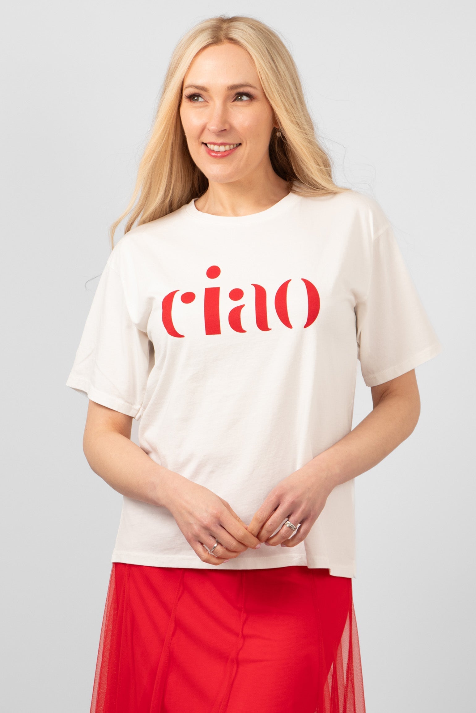 Shirt White T Shirt Ciao Ciao Sarta Ciao Italian Cotton T-Shirt