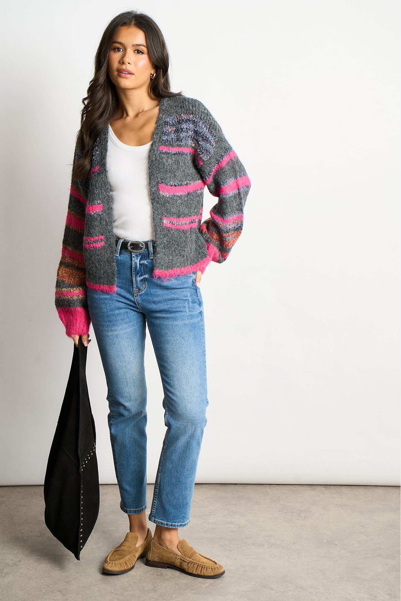 brodie-wool-blend-cardigan-dark-grey-pink-colourblock-stripe