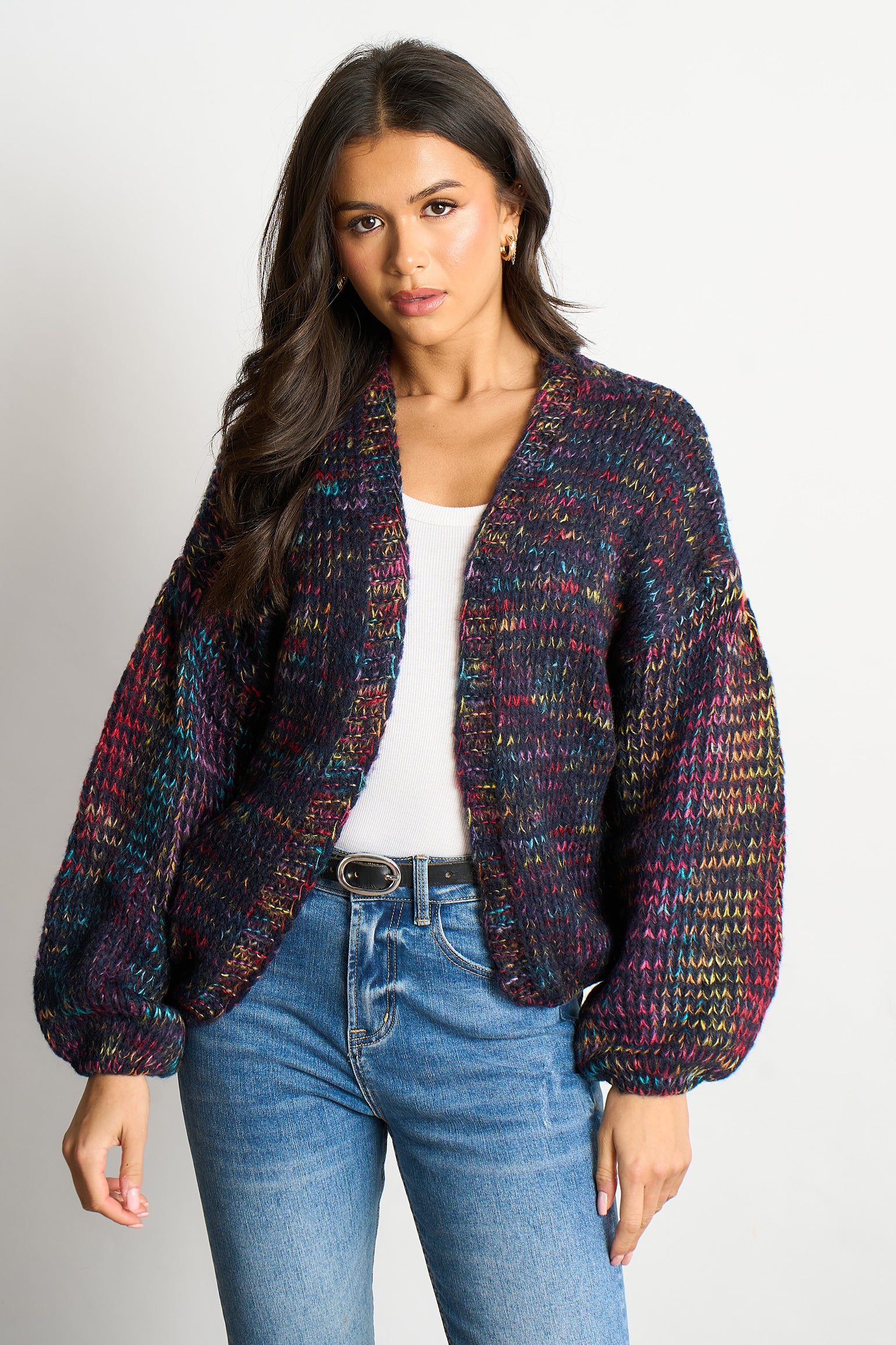 brodie-wool-blend-cardigan-navy-blue-rainbow-knit-colourful