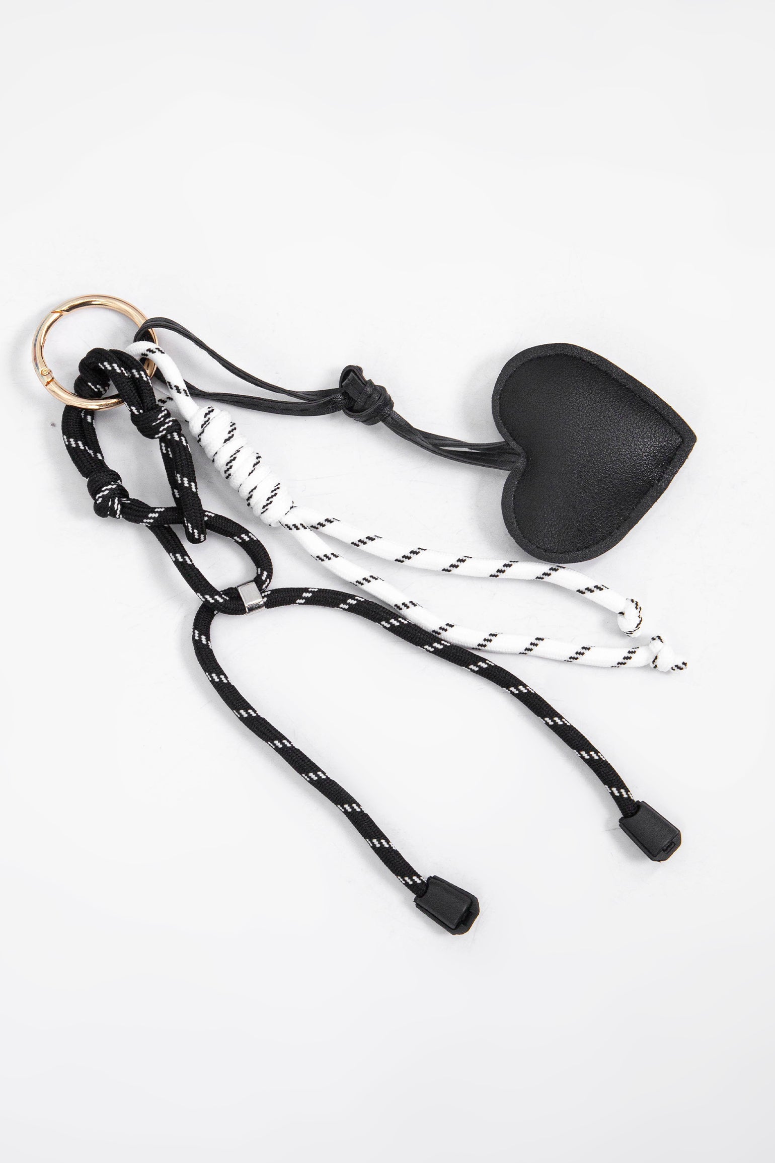Love-Heart-Clip-On-Bag-Charm-in-Black-Lying-Flat