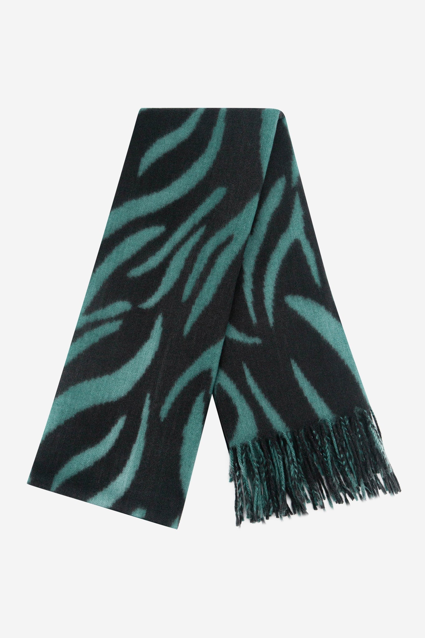 selene-blue-tiger-heavyweight-scarf-folded-tasselled-fringe