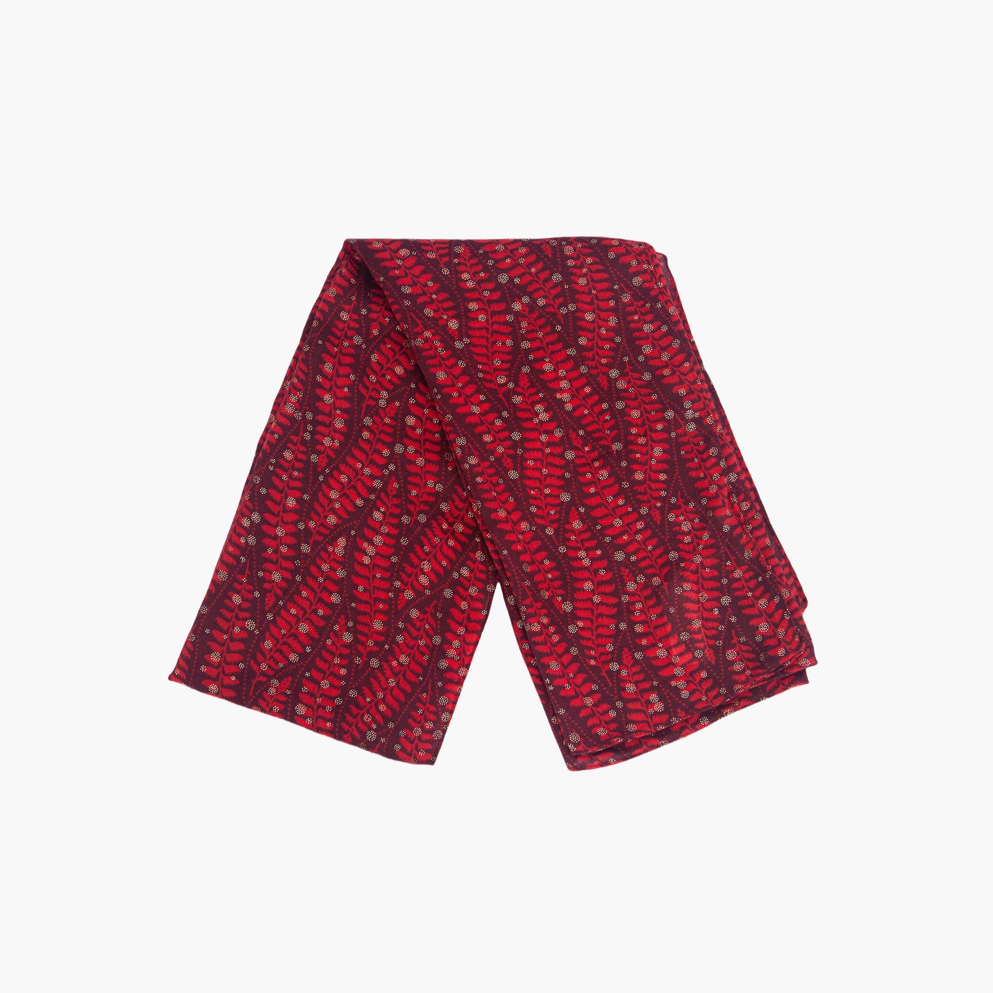 clover-red-fern-leaf-lightweight-scarf-folded