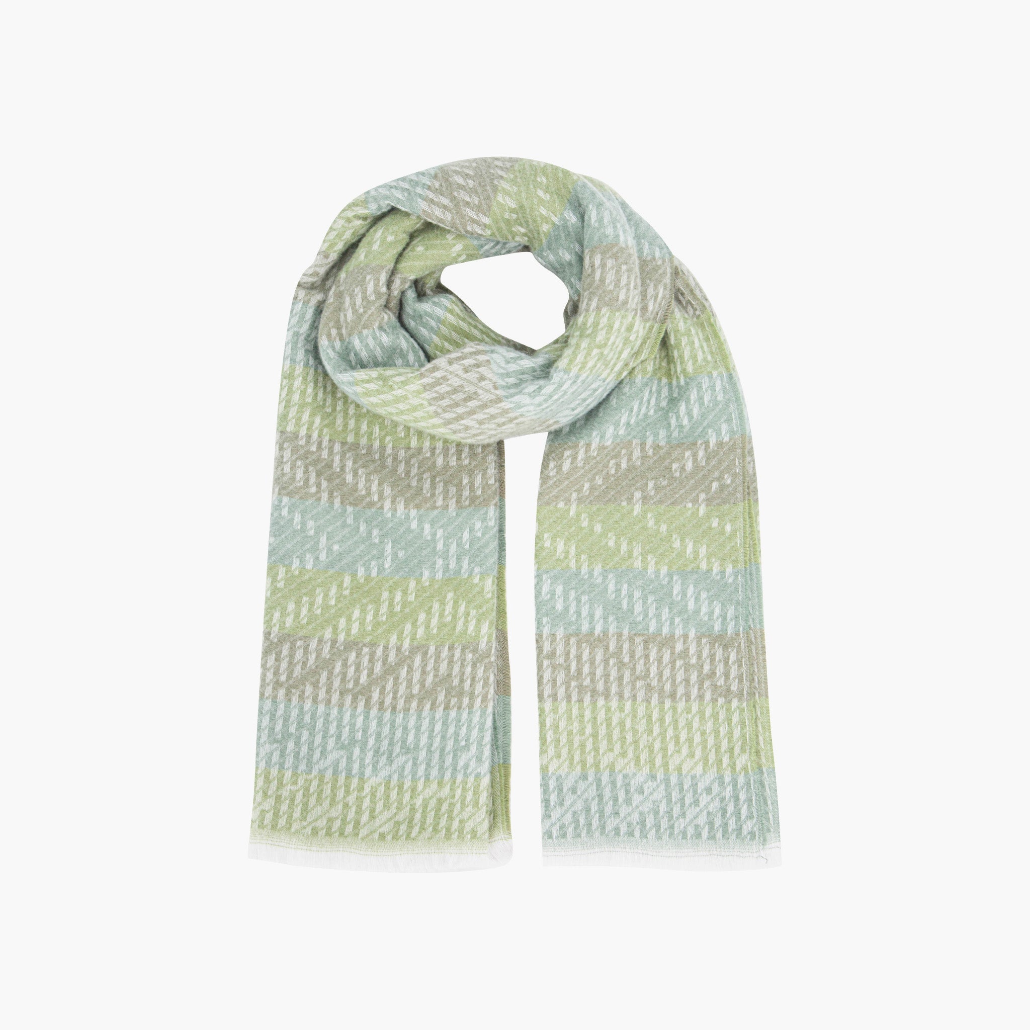reed-khaki-green-stripe-heavyweight-scarf-textured-appearance
