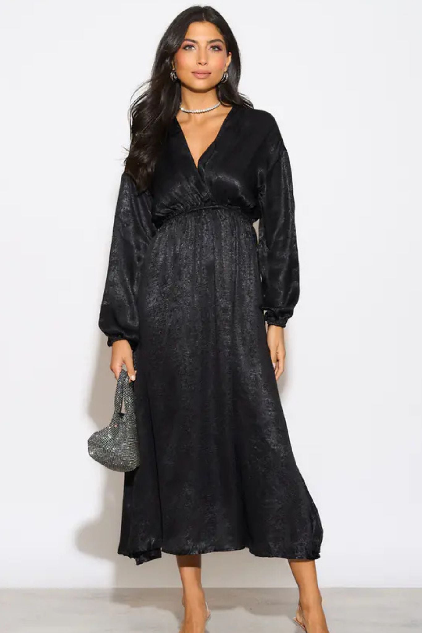 black dress with metallic design Buy Women's Dresses Black Metallic Online