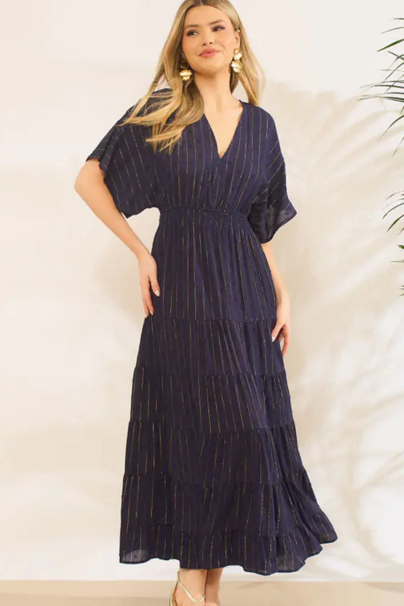 sienna-maxi-kaftan-dress-navy-blue-gold-metallic-stripe-4