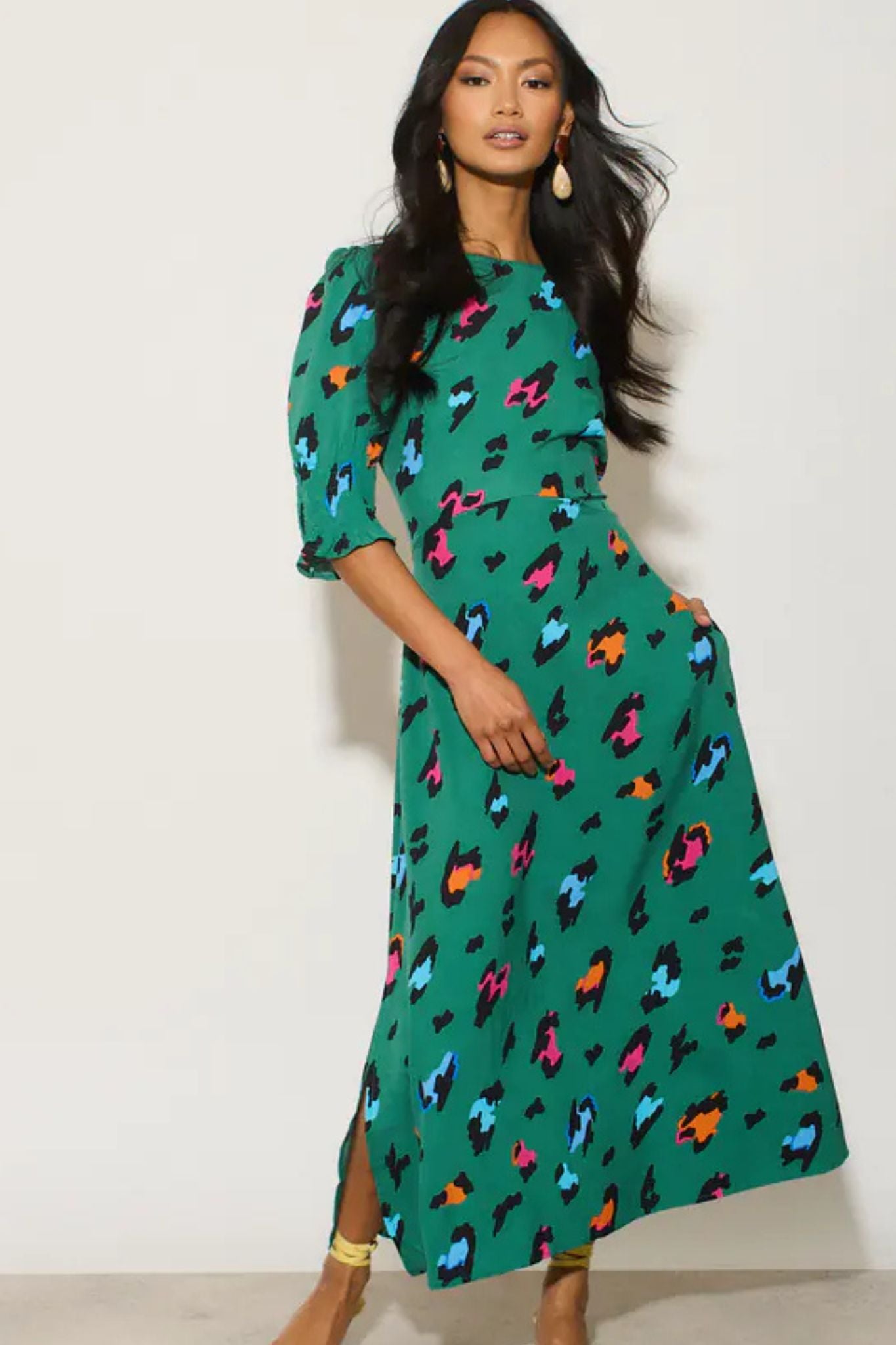 hazel-midi-tea-dress-green-large-leopard-print-1
