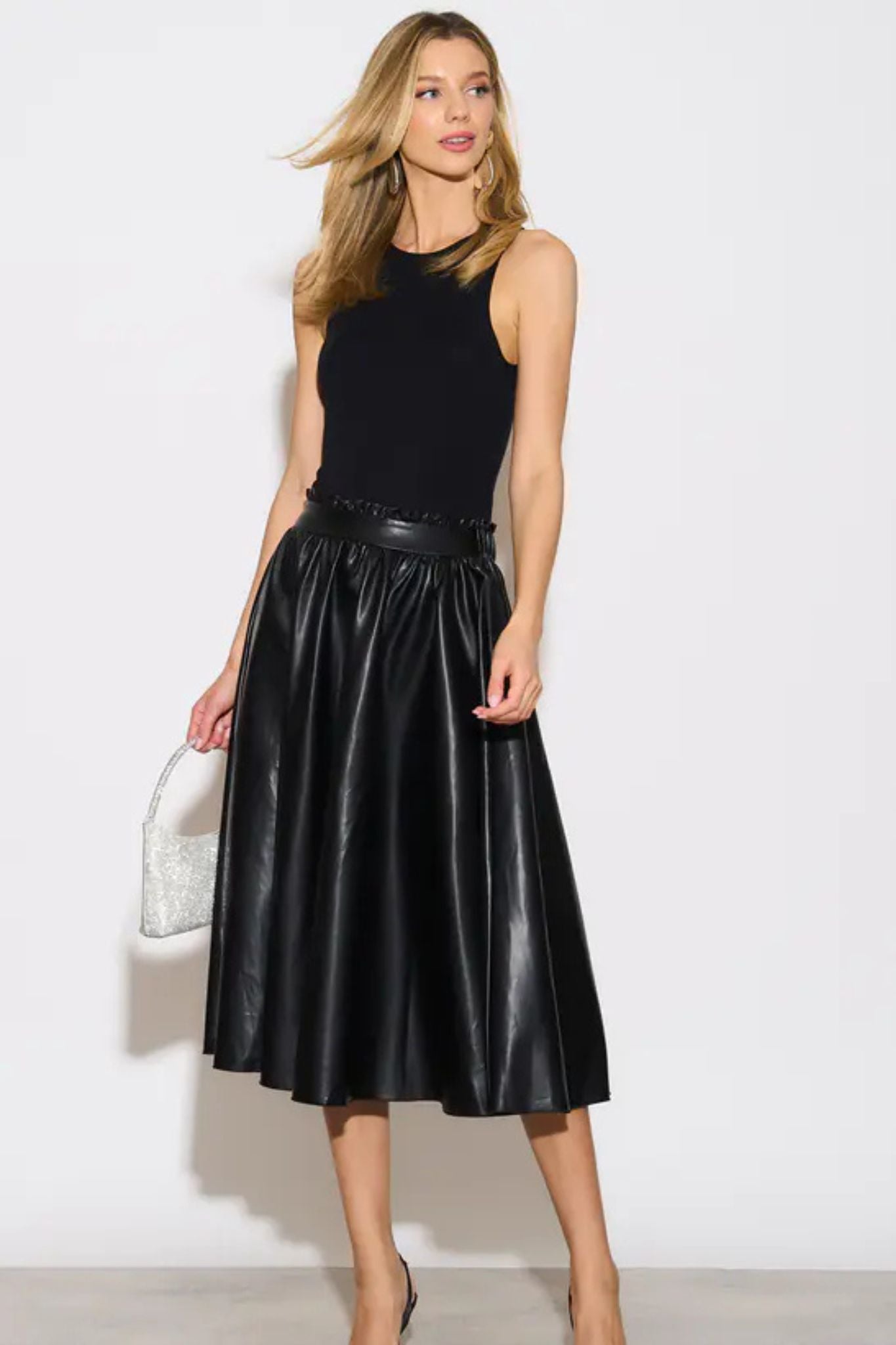phoebe-a-line-midi-skirt-black-faux-leather-1